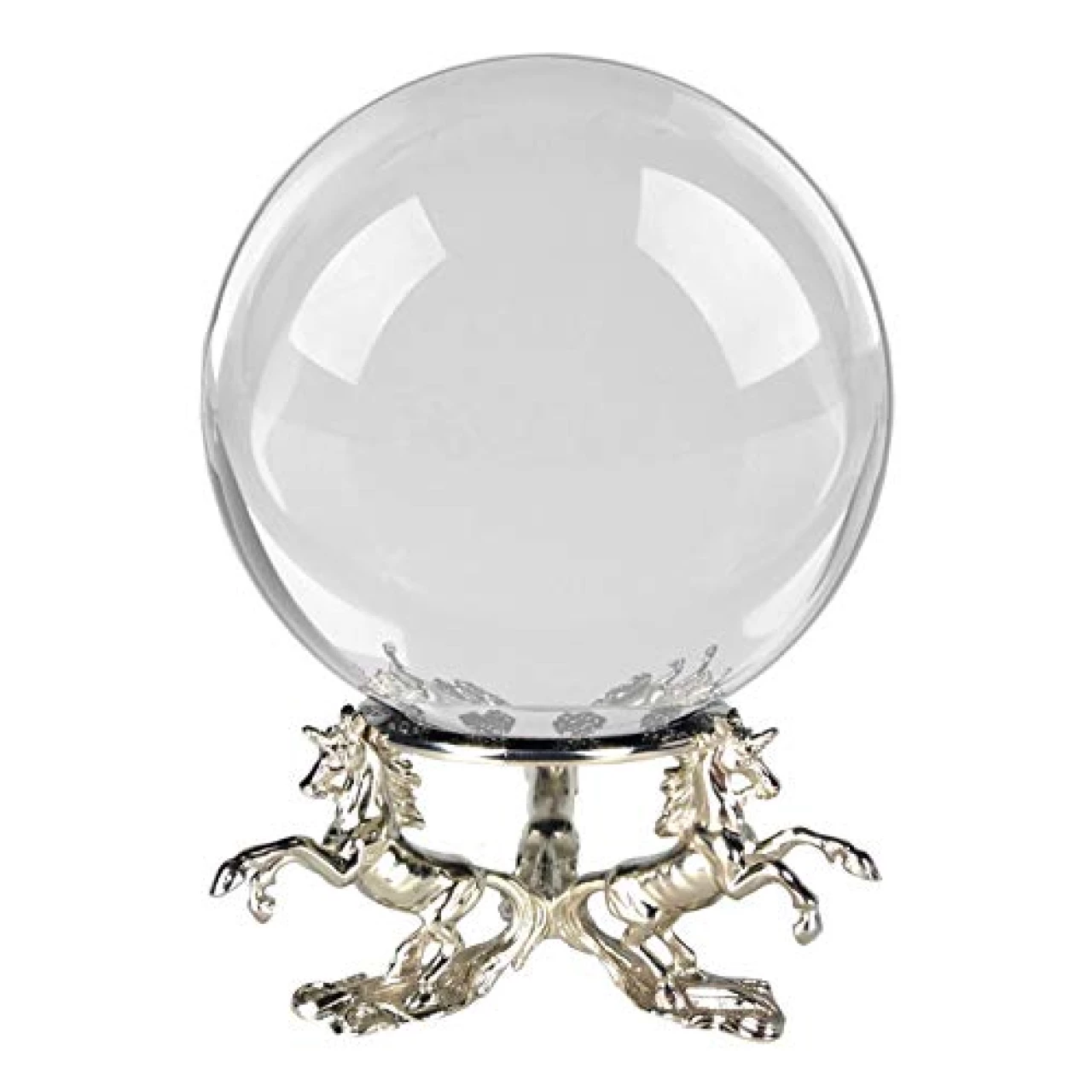 Amlong Crystal Clear Crystal Ball 150mm (6 inch) with Unicorn Stand