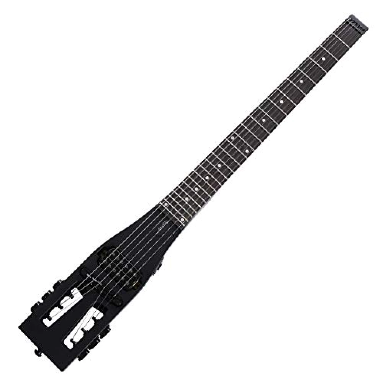 Anygig Electric Guitar Practice Portable Travel 82CM 1.6KG Black Matte 25.5&quot; Full Scale with Gigbag Right Handed