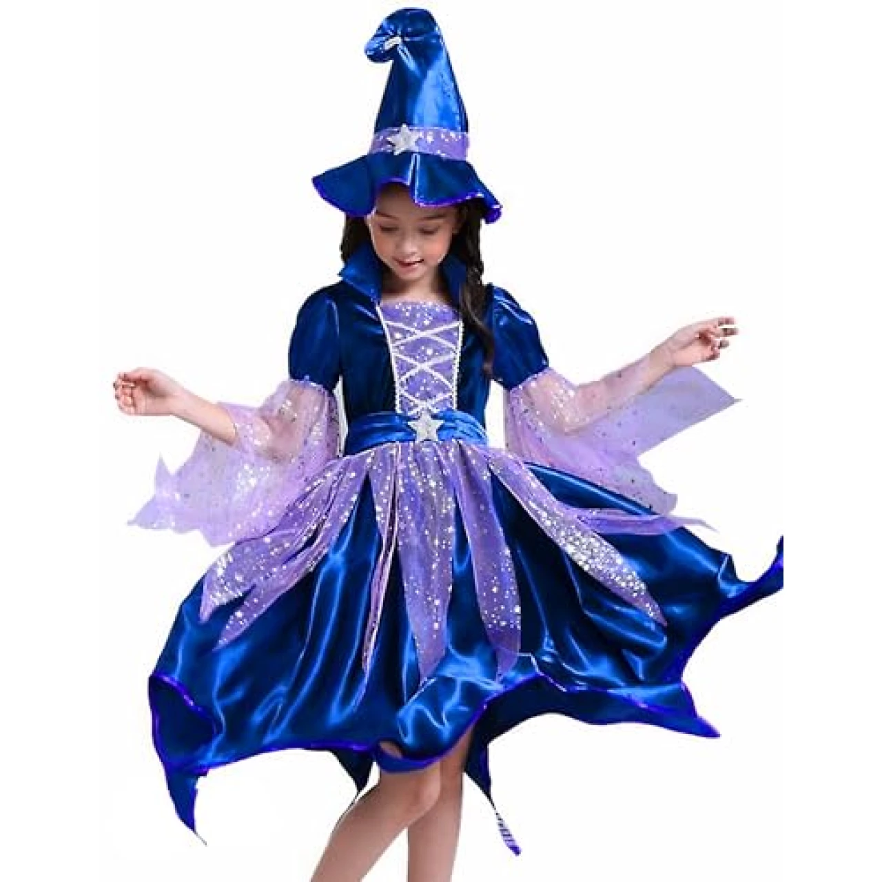 KatchOn, Halloween Witch Costume for Girls - Blue Witch Dress, Hat and Bag