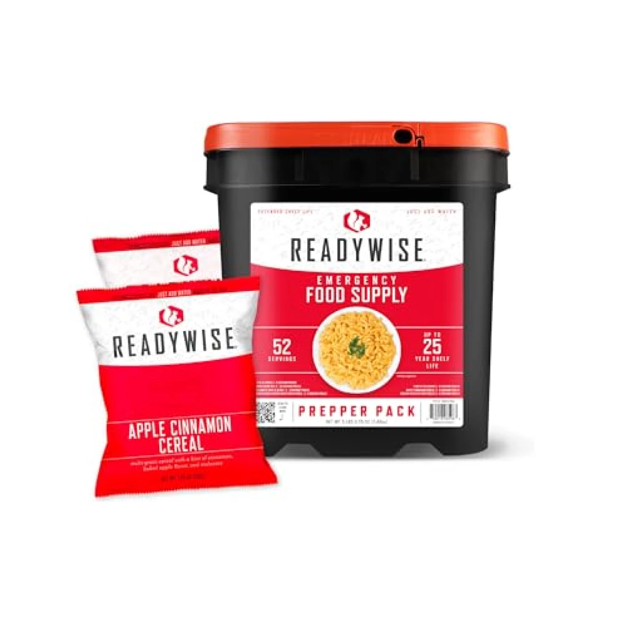 READYWISE - Prepper Pack Bucket, 52 Servings, Emergency, MRE Meal &amp; Drink Supply, Premade, Freeze Dried Survival Food, Hiking, Adventure &amp; Camping Essentials, Individually Packaged, 25 Year Shelf Life