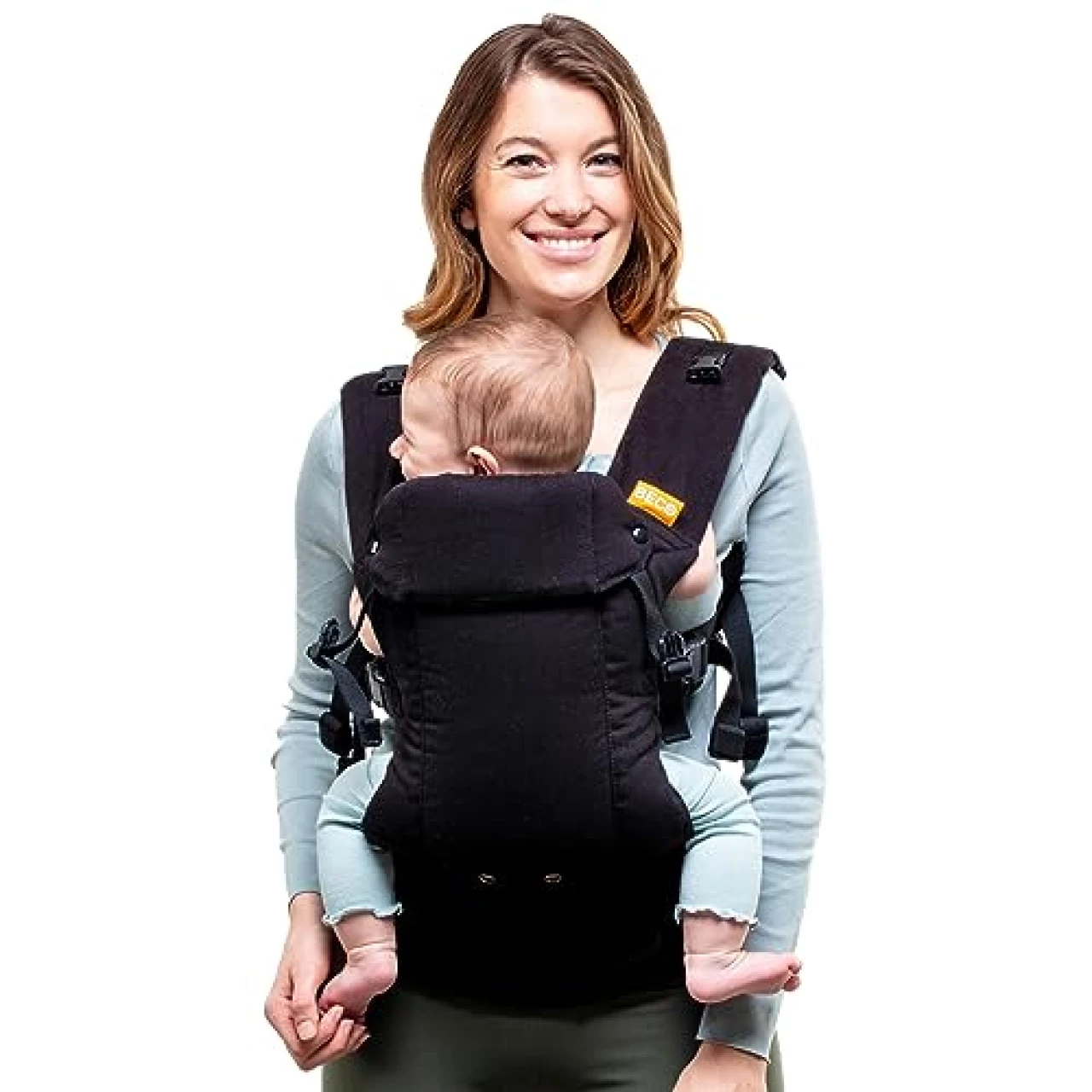 Beco Gemini Baby Carrier Newborn to Toddler - Front, Back and Hip Seat Carrier, Baby Carrier Backpack &amp; Baby Front Carrier with Adjustable Seat, Ergonomic Baby Holder Carrier 7-35lbs (Metro Black)