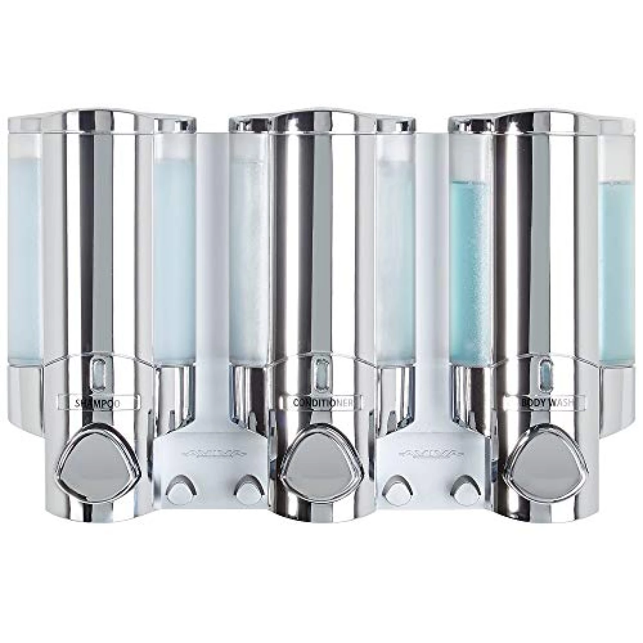 Better Living Products 76345 AVIVA Three Chamber Dispenser, Chrome