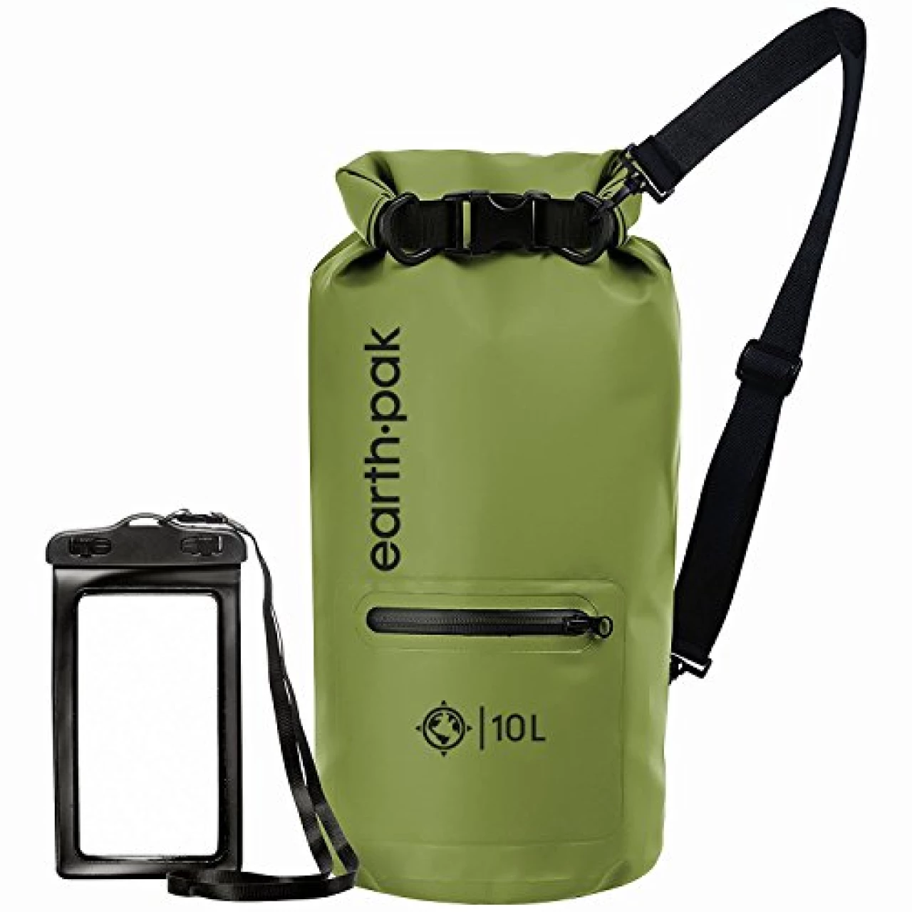 Earth Pak- Waterproof Dry Bag with Front Zippered Pocket