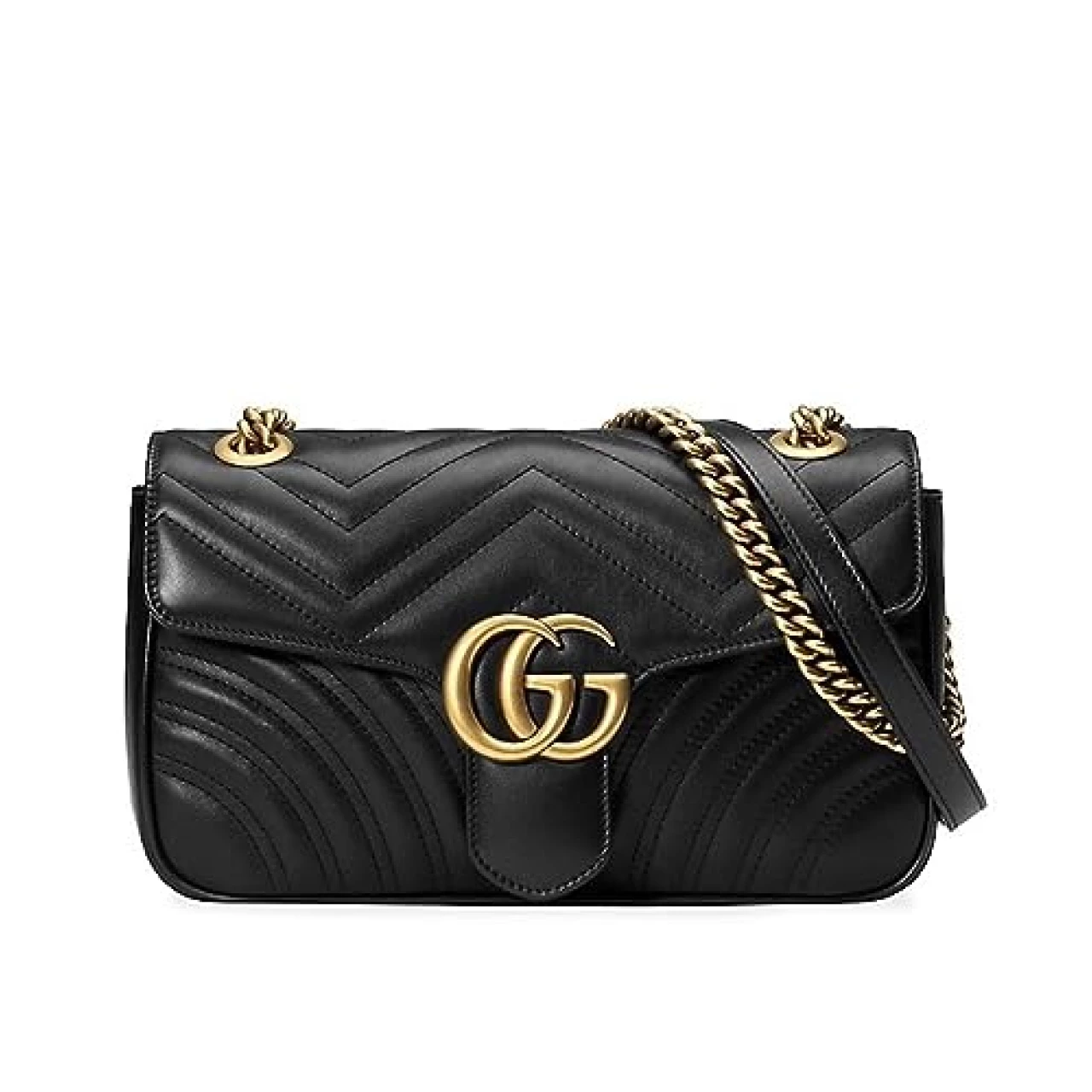 Gucci GG Small Marmont Matelass Shoulder Bag - Black