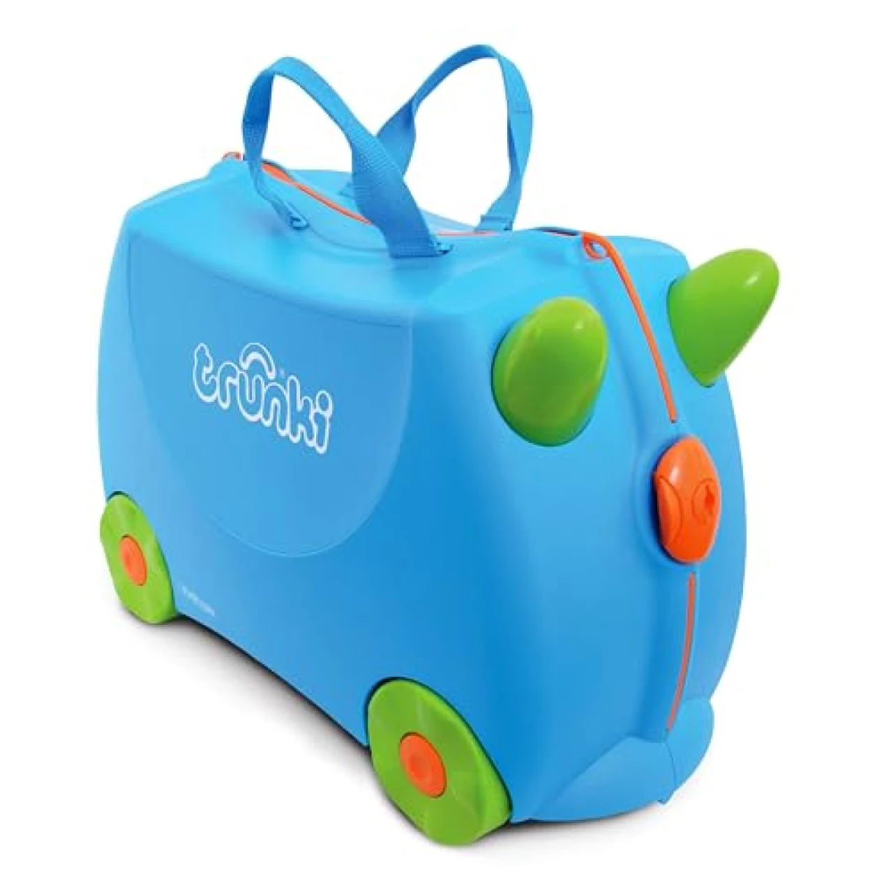 Trunki Ride-On Kids Suitcase | Tow-Along Toddler Luggage | Carry-On Cute Bag with Wheels | Kids Luggage and Airplane Travel Essentials: Terrance Boy Blue