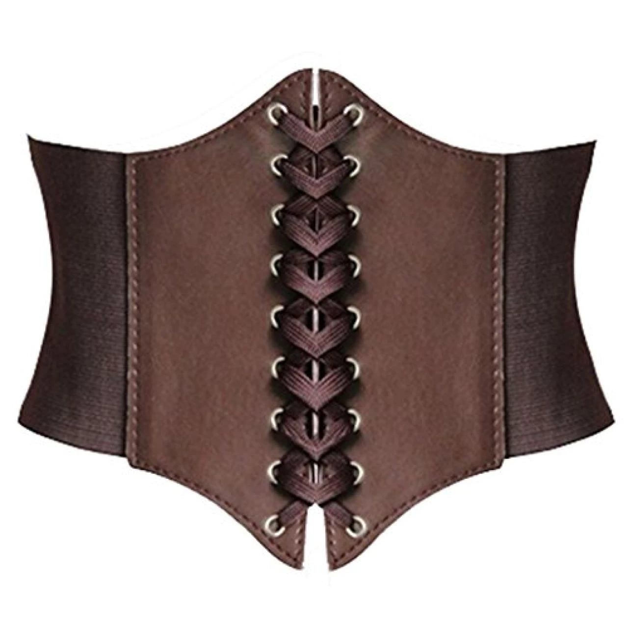 Alivila.Y Fashion Womens Faux Leather Underbust Corset Belt Bustier A13-Coffee