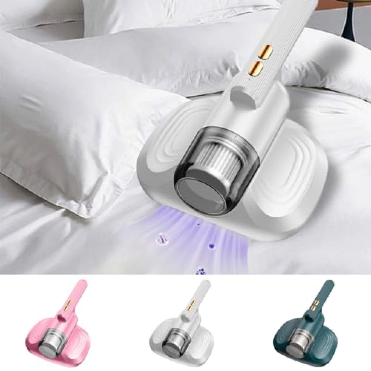 YLOMAY Mattress Vacuum Cleaner, Bed Cleaner with 10Kpa Powerful Suction, Handheld Deep Cleaning Bed Vacuum