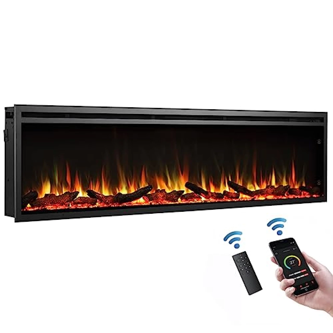 LegendFlame Austin in Wall Recessed &amp; Wall Mounted Electric Fireplace (72&quot;)