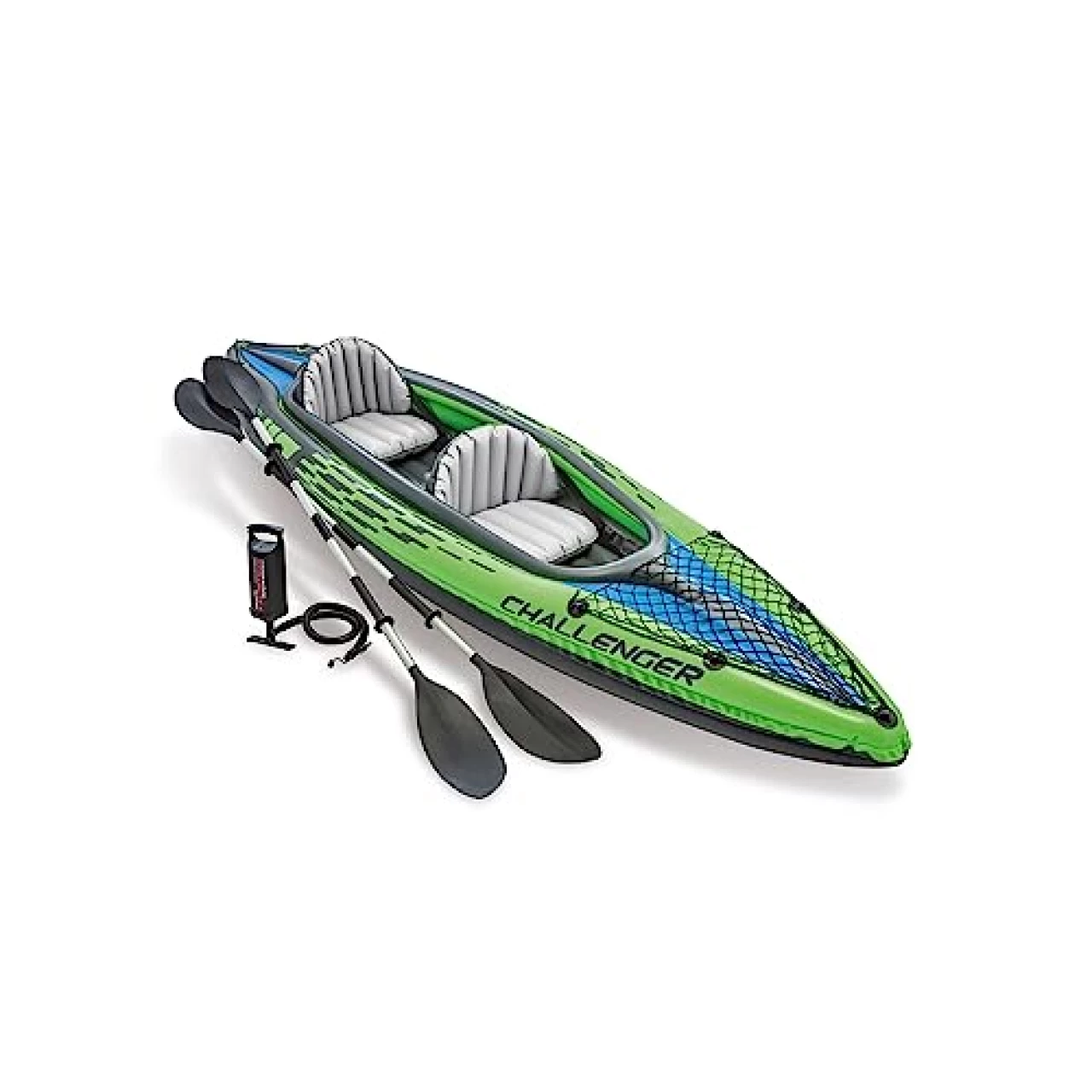 INTEX 68306EP Challenger K2 Inflatable Kayak Set: Includes Deluxe 86in Aluminum Oars and High-Output Pump