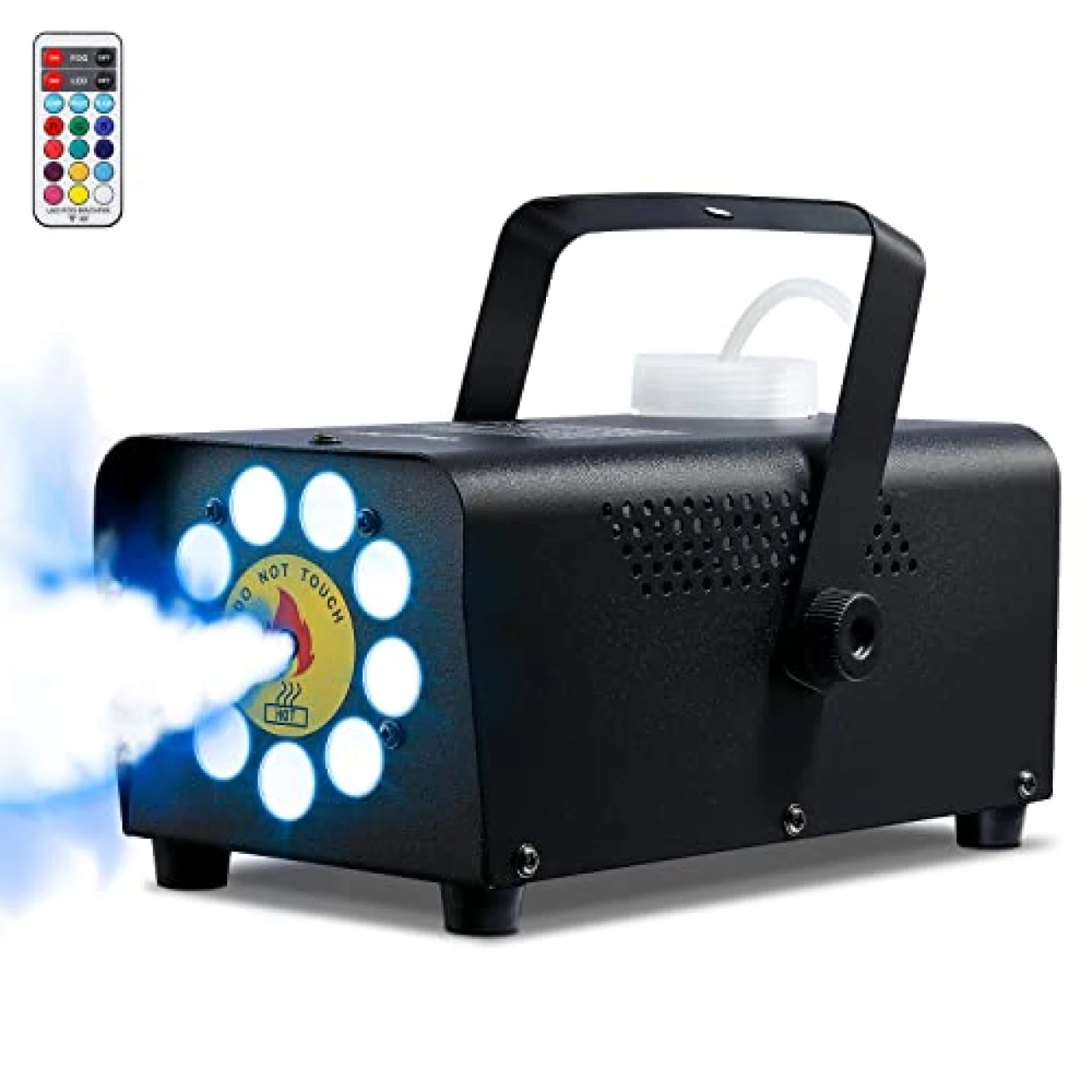 Fog Machine, Theefun Smoke Machine with 9 Stage LED Lights &amp; 12 Colors