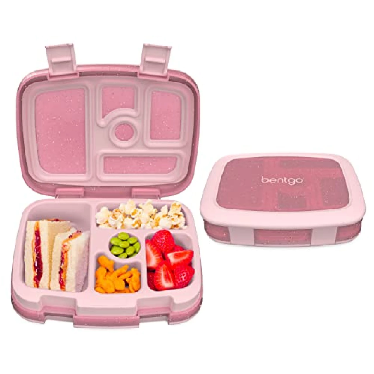 Bentgo® Kids 5-Compartment Lunch Box - Glitter Design for School, Ideal for Ages 3-7