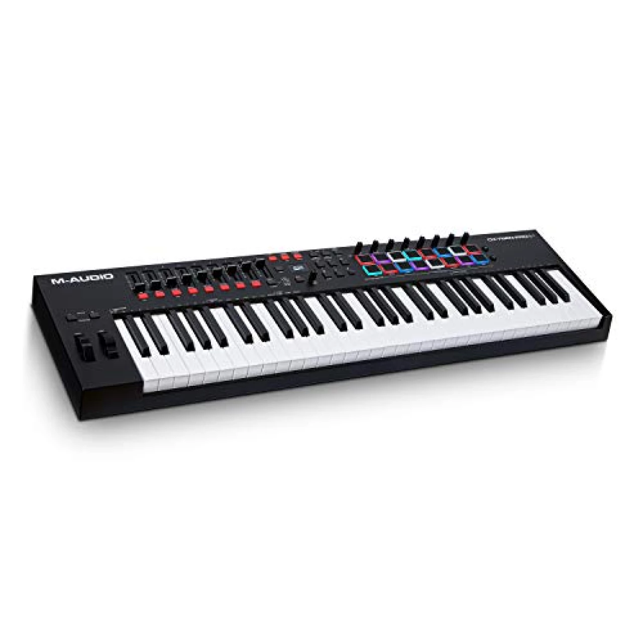 M-Audio Oxygen Pro 61 – 61 Key USB MIDI Keyboard Controller With Beat Pads, MIDI assignable Knobs, Buttons &amp; Faders and Software Suite Included,black