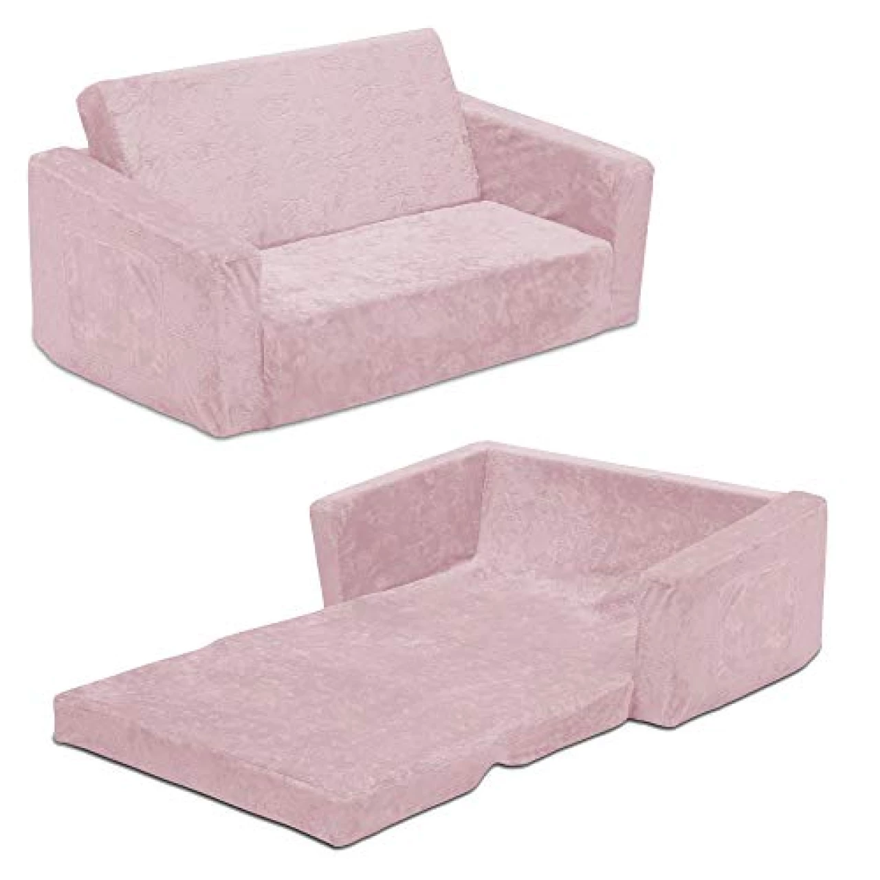 Delta Children Serta Perfect Sleeper Convertible Sofa to Lounger, Pink