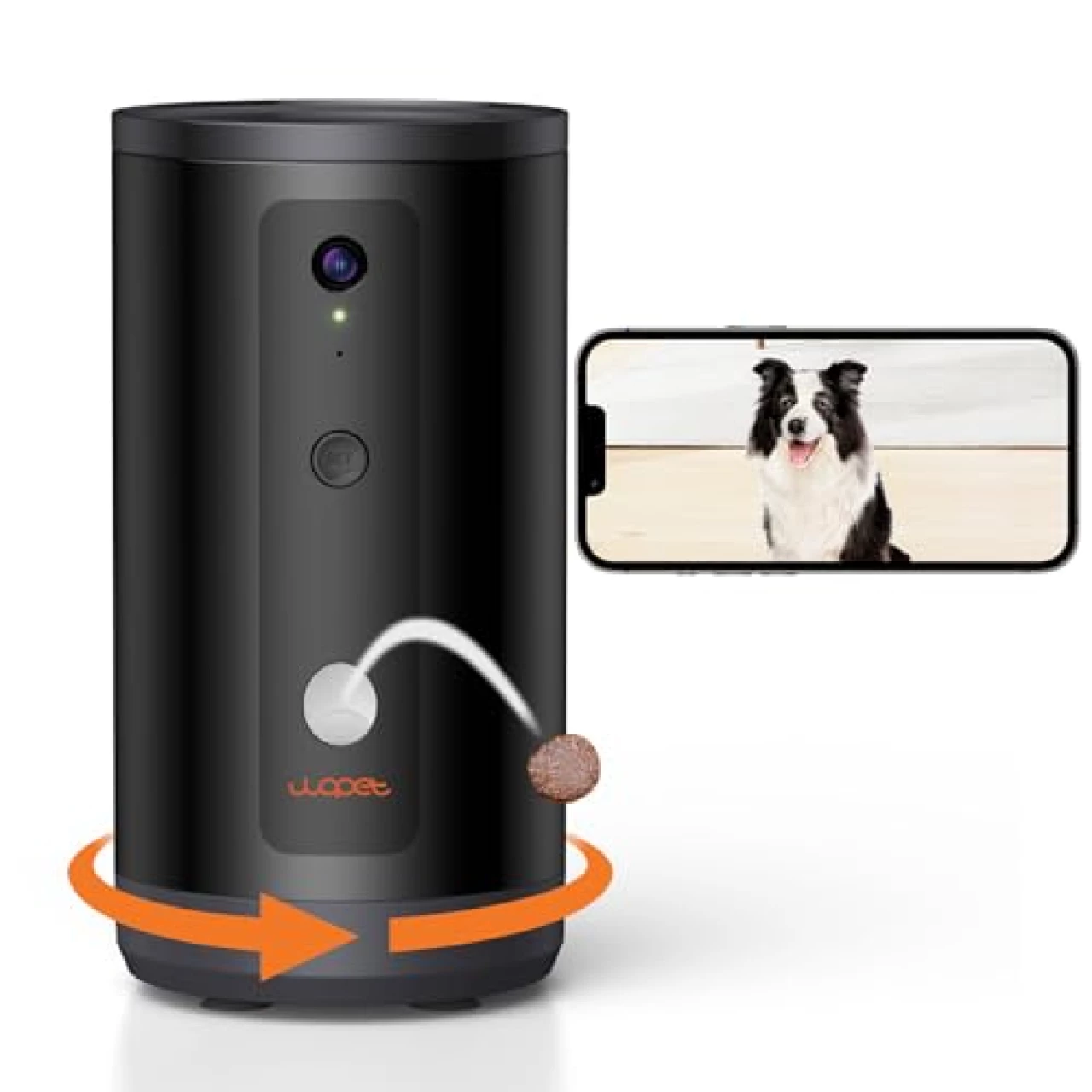 WOPET 300° Dog Camera with Treat Dispenser, [New 2023] 5G WiFi Pet Camera Treat Tossing for Cats and Dogs, 1080P HD with Night Vision, 2-Way Audio for Monitoring Your Pet on Phone app