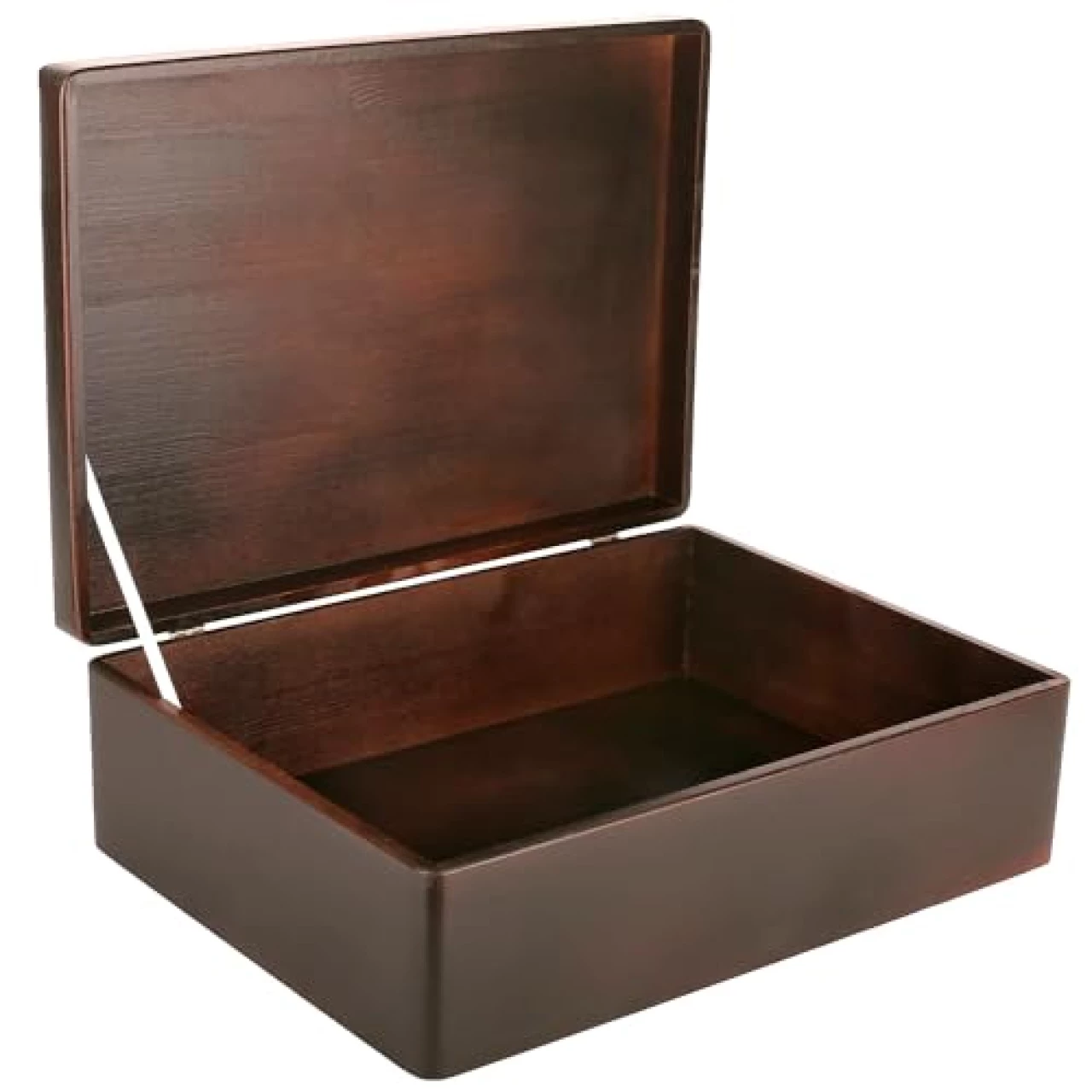 Creative Deco XL Brown Wooden Box Storage with Hinged Lid