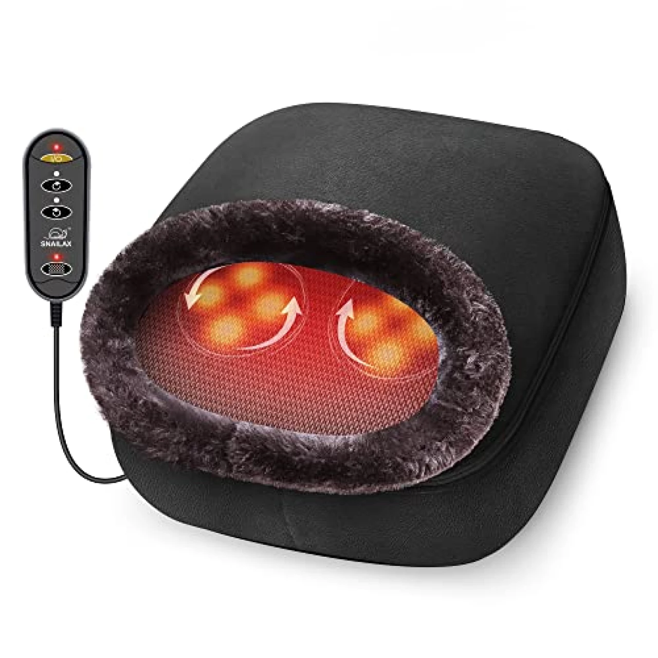 Snailax 2-in-1 Shiatsu Foot and Back Massager with Heat - Kneading Feet Massager Machine