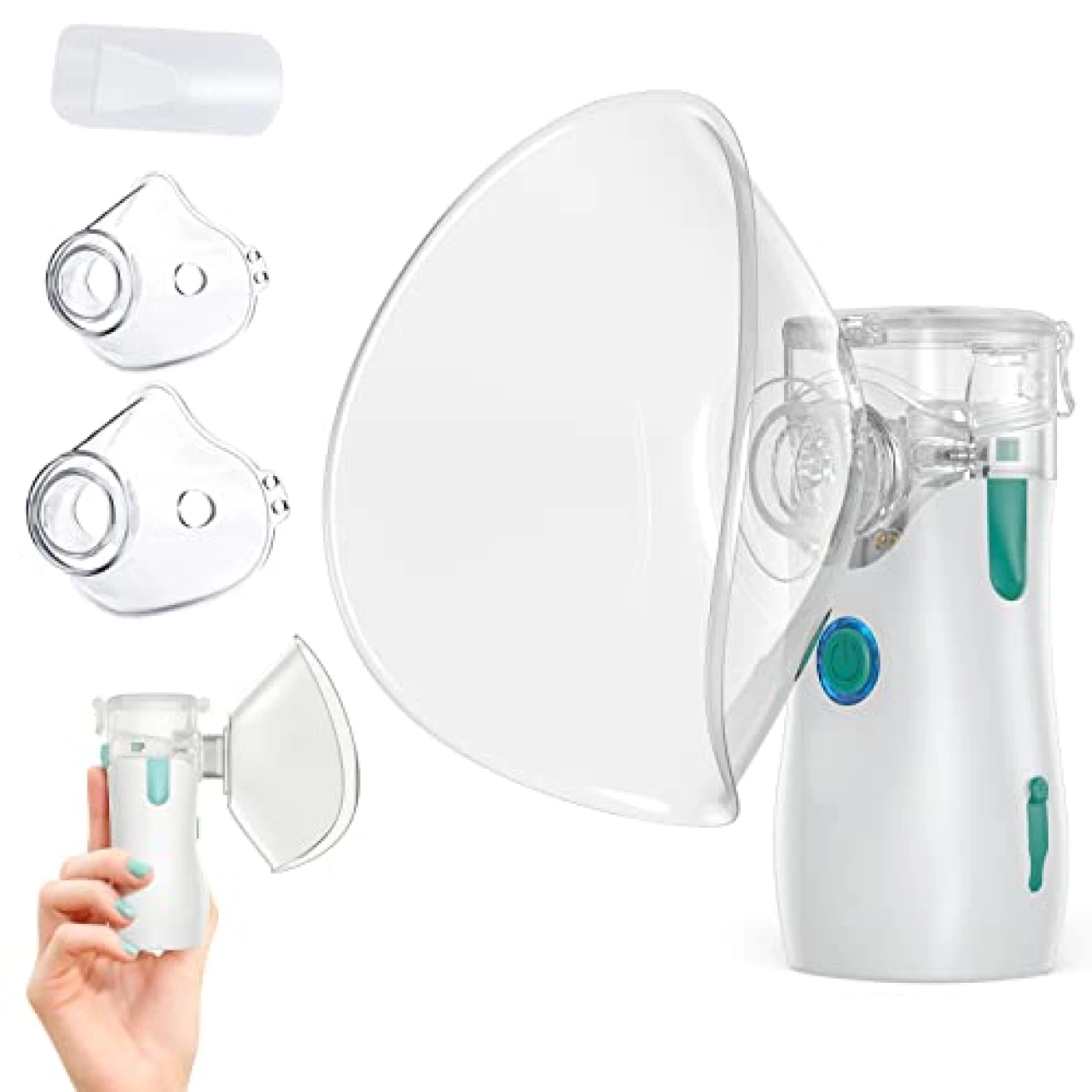 Nebulizer Machine for Kids and Adults, Portable Nebulizer, Ultrasonic Mesh Nebulizer for Respiratory Treatment, Smartinhaler for Travel and Home Use