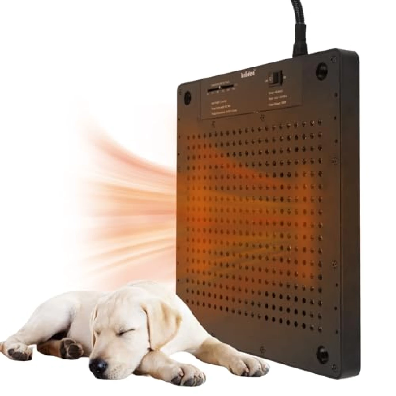 Briidea 140W Dog House Heater, 40℉-140℉ Adjustable Temperature &amp; Anti Chew Cord, Ultra-Quiet &amp; Ultra-Thin Design, Heater for Chicken Coops, Rabbit Cages, Cat House, Keep Your Pets Warm in Winter