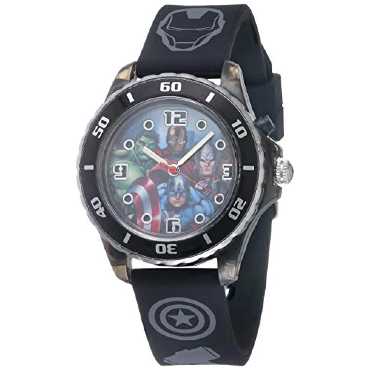 Marvel The Avengers Kids&rsquo; AVG3508 Watch with Black Rubber Band