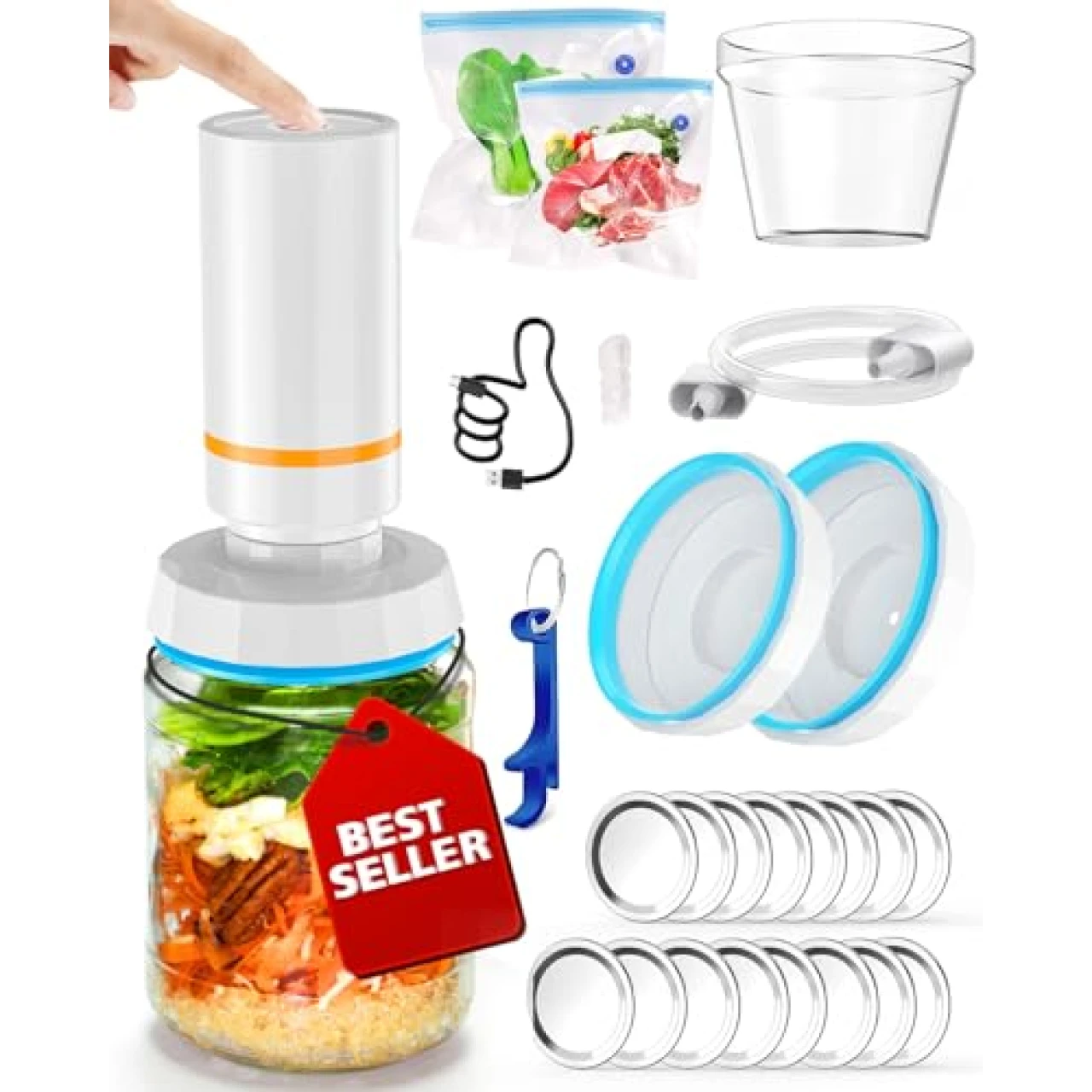 Electric Mason Jar Vacuum Sealer Kit