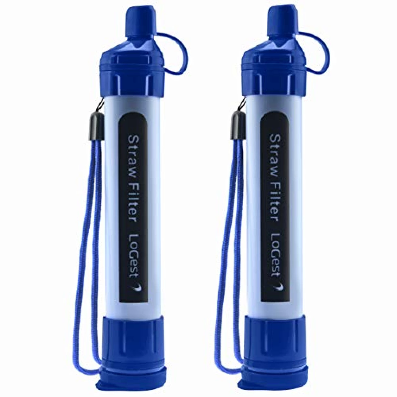 2 Pack Water Filter Straw - Portable Personal Water Filtration - for Emergency Kits and Outdoor Activities