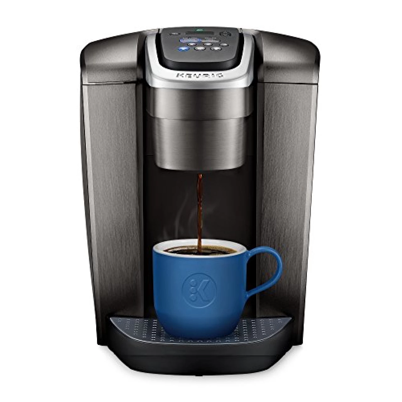 Keurig K-Elite Single-Serve K-Cup Pod Coffee Maker, Brushed Slate, 12 oz. Brew Size