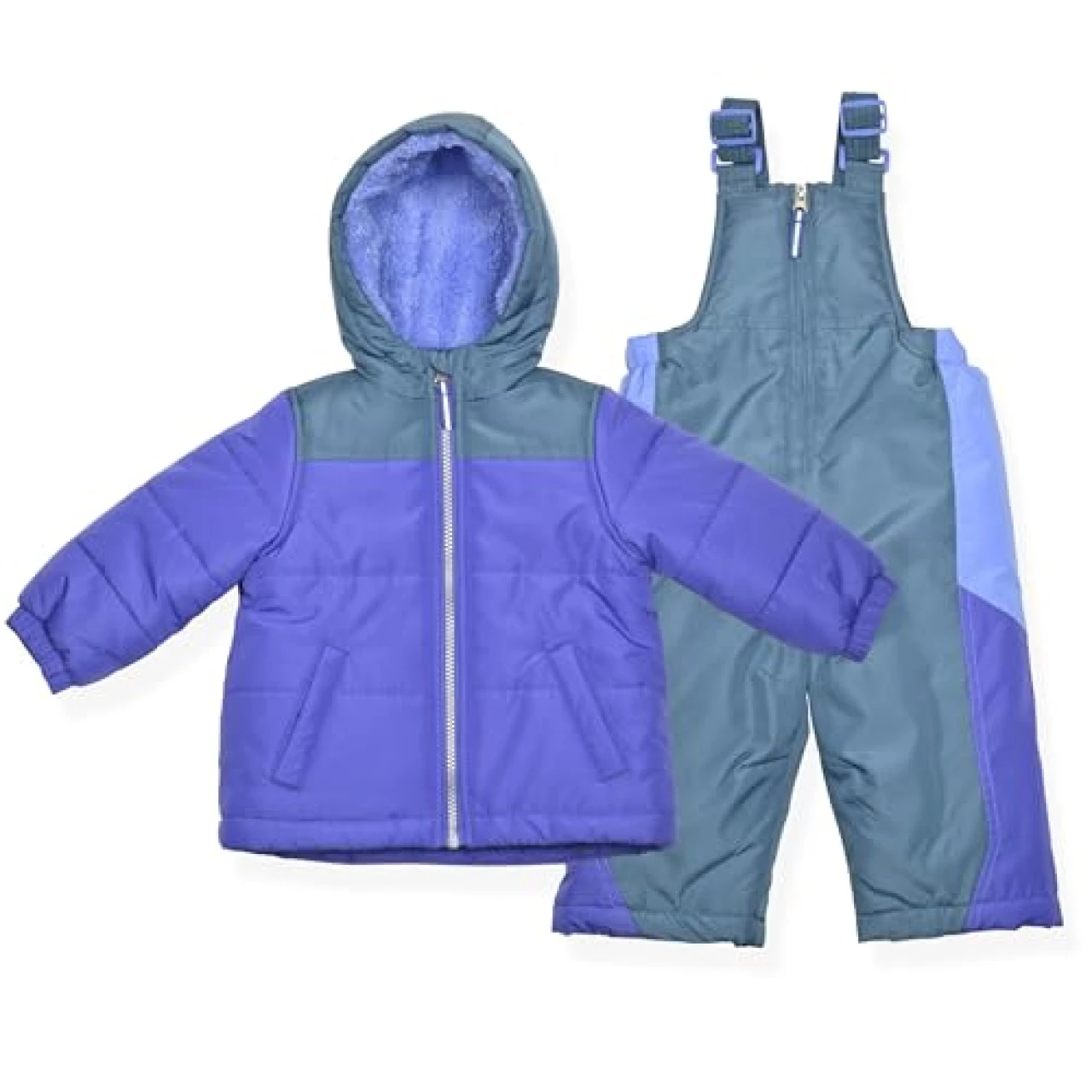 Arctic Quest 2-PC Infant Snow Suit - Waterproof Girls Snow Pants &amp; Ski Puffer Jacket, Girls Snowsuit Thermal Winter Coat &amp; Bib Overall, Purple/18M