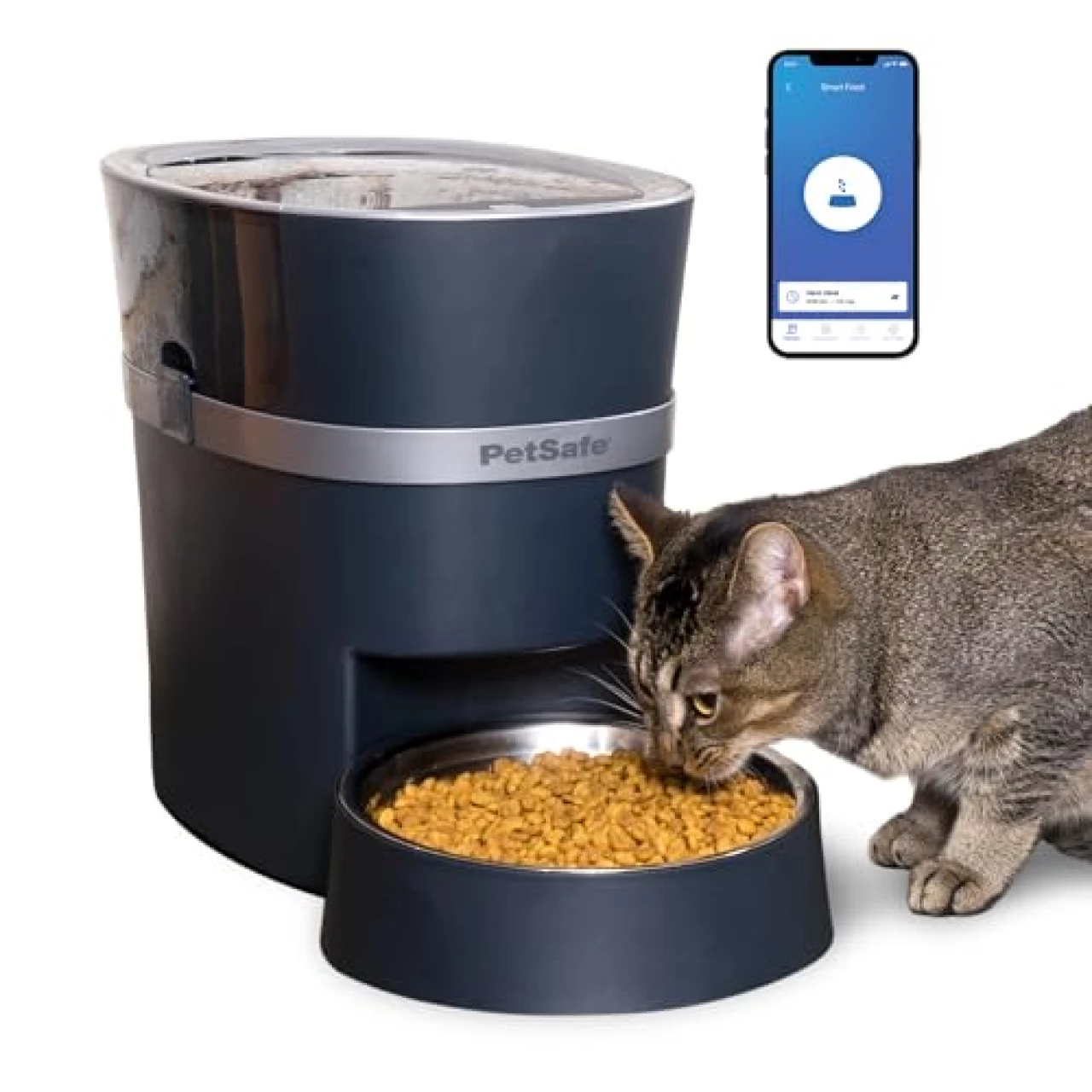 PetSafe Smart Feed - Electronic Pet Feeder for Cats &amp; Dogs - 6L/24 Cup Capacity - Programmable Mealtimes - Alexa, Apple &amp; Android Compatible - Backup Batteries Ensure Meal Delivery During Power Outage