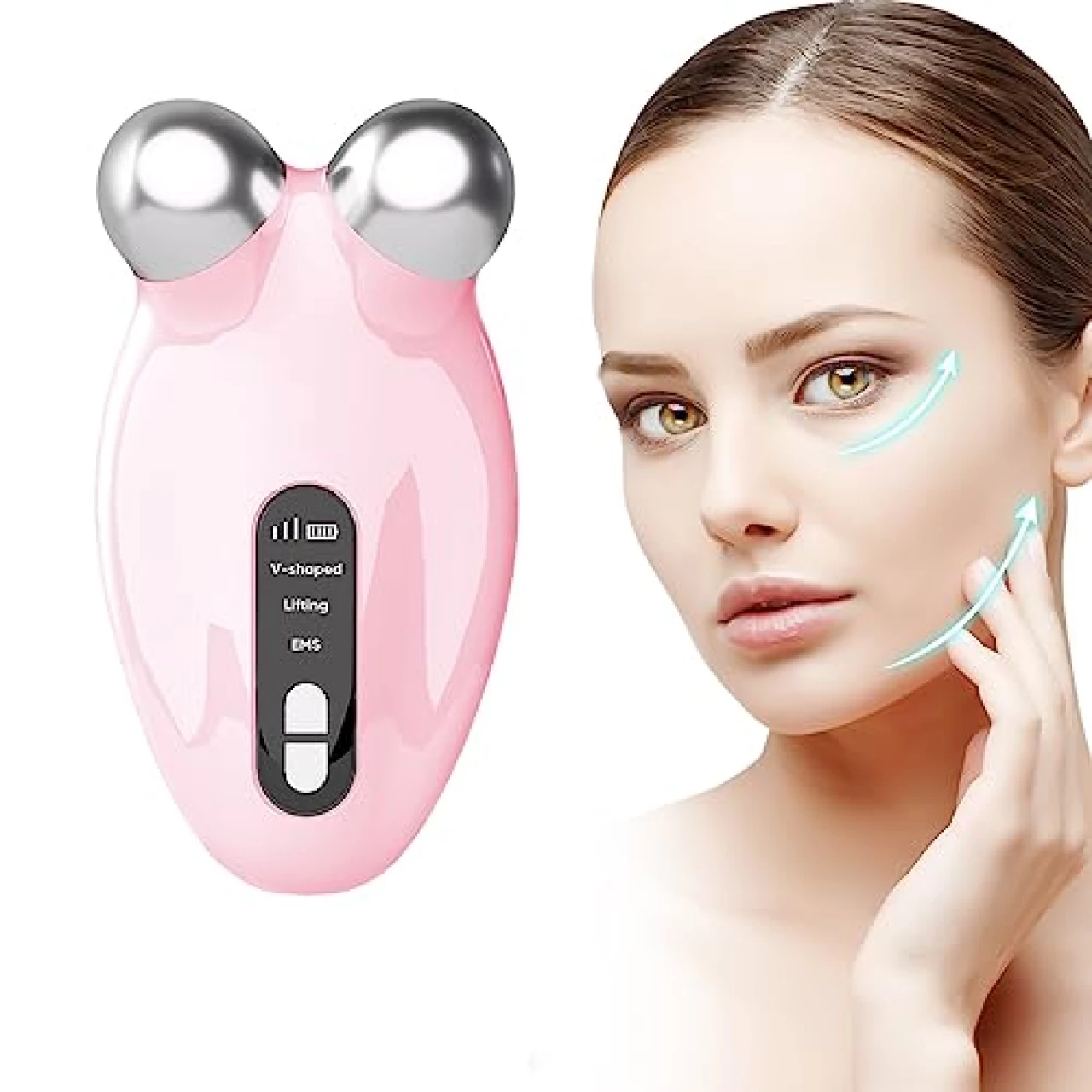 Microcurrent Facial Device, USB Rechargeable Face Sculpting Tool, Electric Face Massager for Anti Aging and Wrinkle Reducer, Intelligent Double Chin Reducer Machine, Instant Face Lift