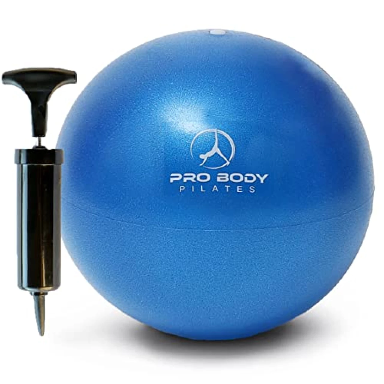 ProBody Pilates Ball Small Exercise Ball w/Pump, 9 Inch Bender Ball, Mini Soft Yoga Ball, Workout Ball for Stability, Barre, Ab, Core, and Physical Therapy Ball at Home Gym &amp; Office (Blue)