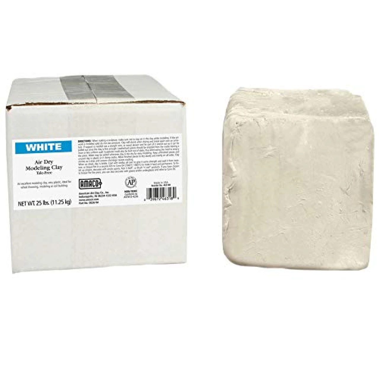 AMACO AMA46318R Air Dry Clay, 25 lbs. , White