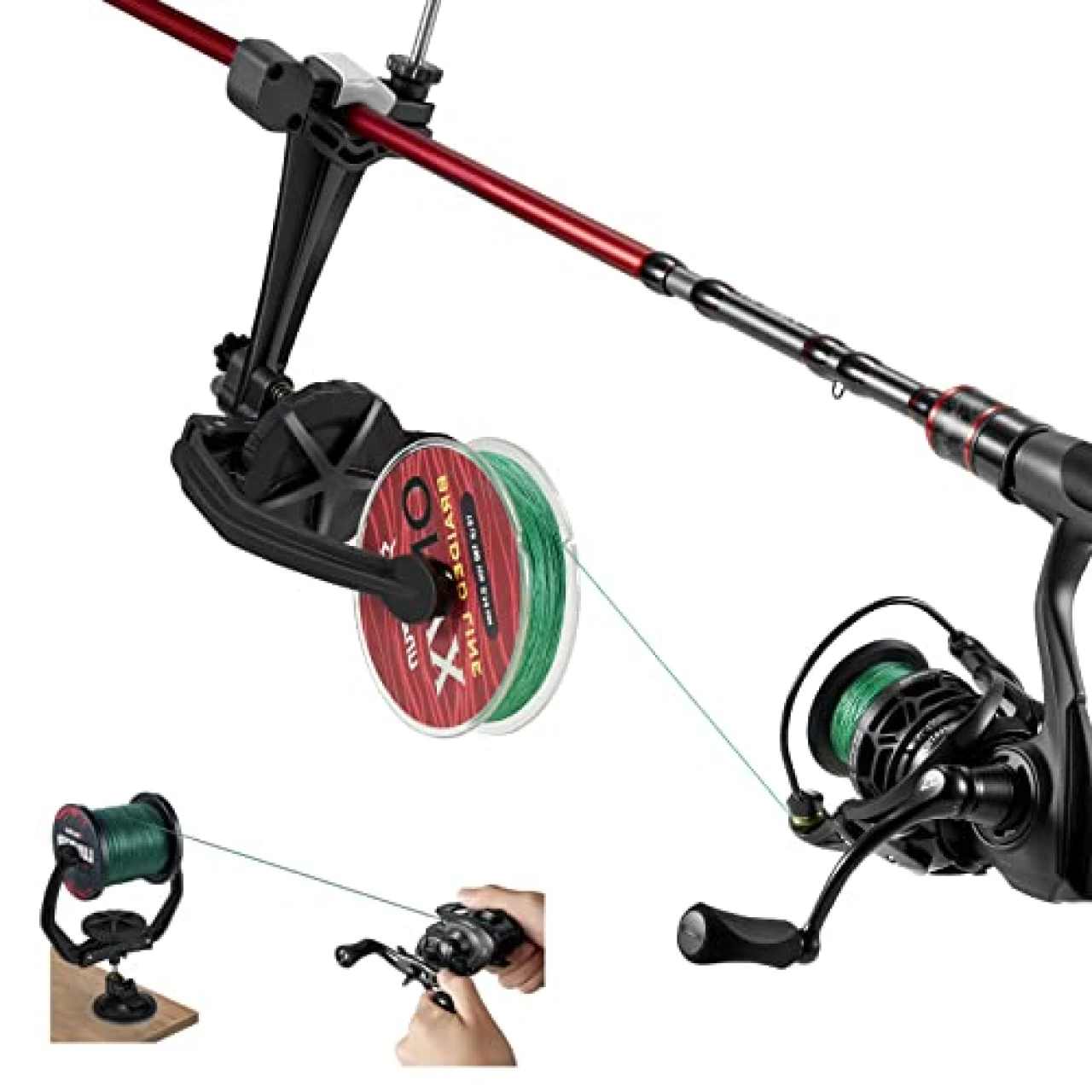 Piscifun Fishing Line Spooler, No Line Twist Portable Fishing Reel Spooler