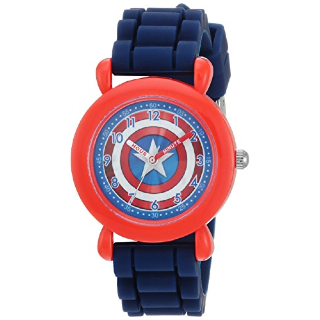 Marvel Captain America Kids&rsquo; WMA000234 Avenger Analog Display Analog Quartz Blue Watch