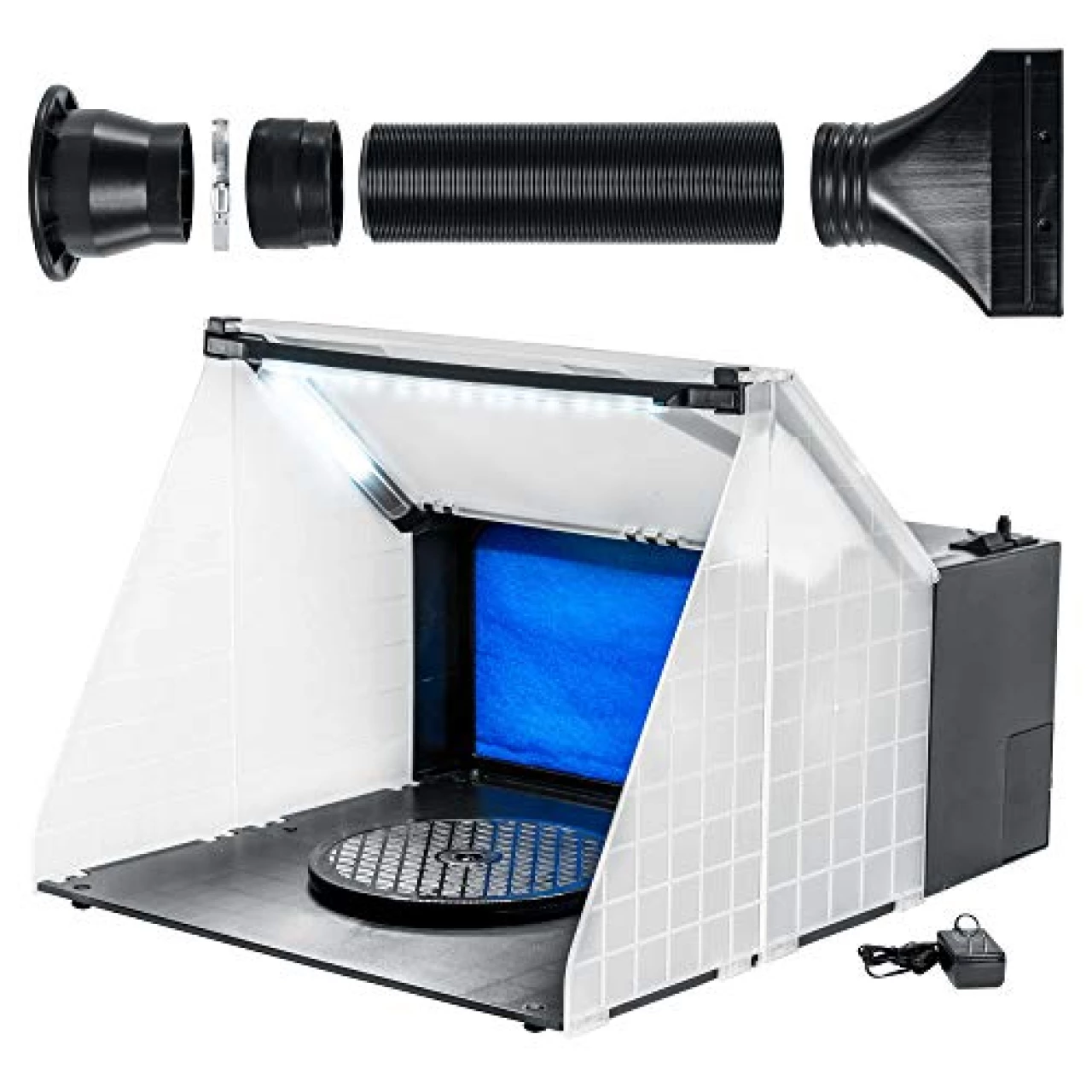 Master Airbrush Brand Lighted Portable Hobby Airbrush Spray Booth with LED Lighting