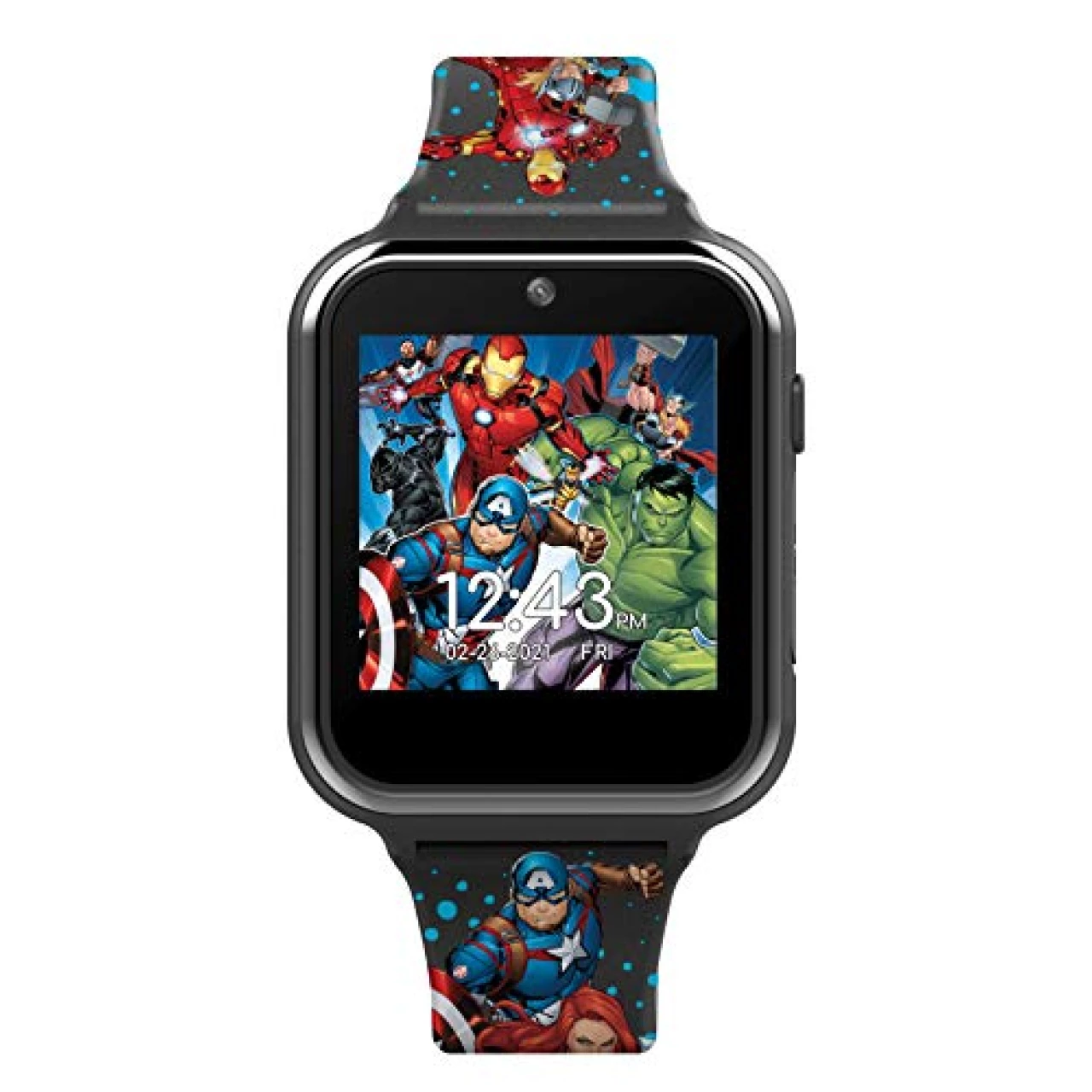 Accutime Kids Marvel Avengers Black Smart Watch Toy