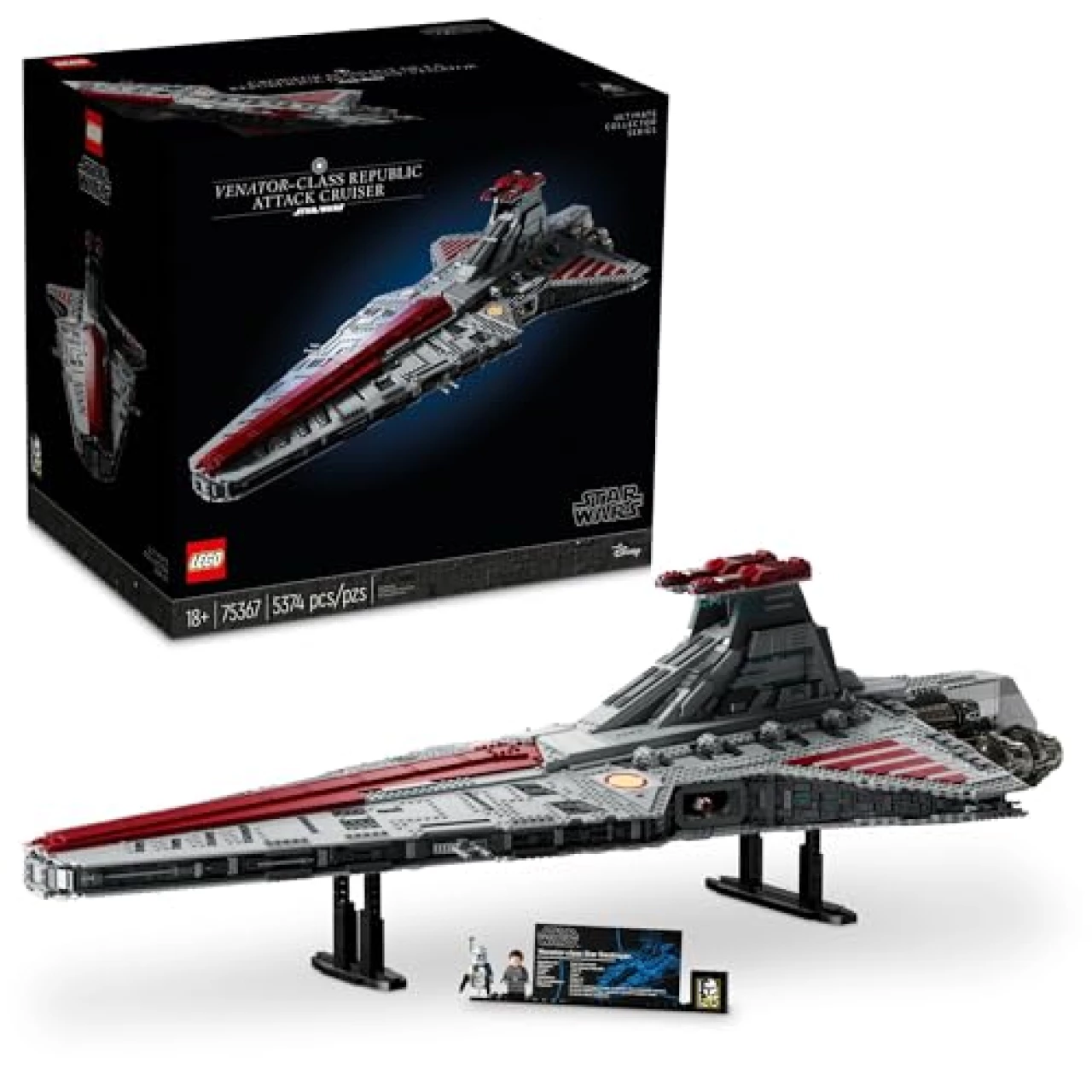 LEGO Star Wars Venator-Class Republic Attack Cruiser Ultimate Collector Series Building Set for Adults, Captain Rex, Star Wars Gift, The Clone Wars Activity for Stress Relief, 75367