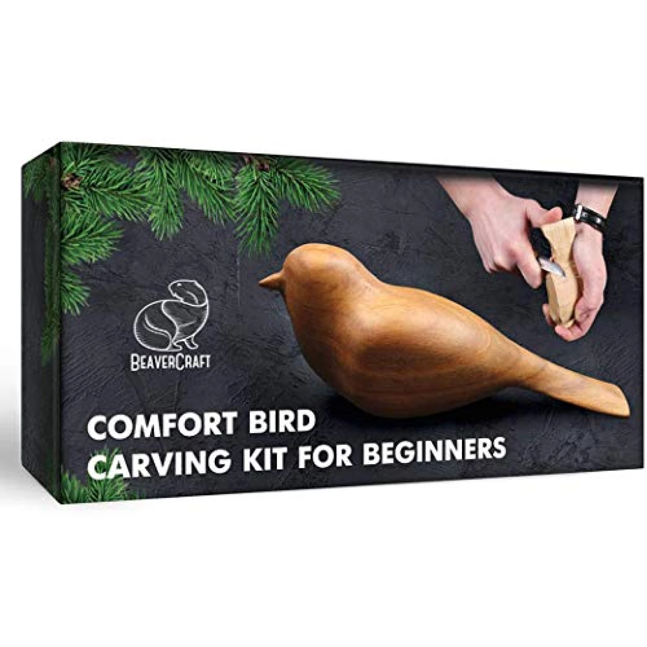 BeaverCraft Wood Carving Kit Comfort Bird DIY Kits for Adults &amp; Teens Whittling Knife Kit