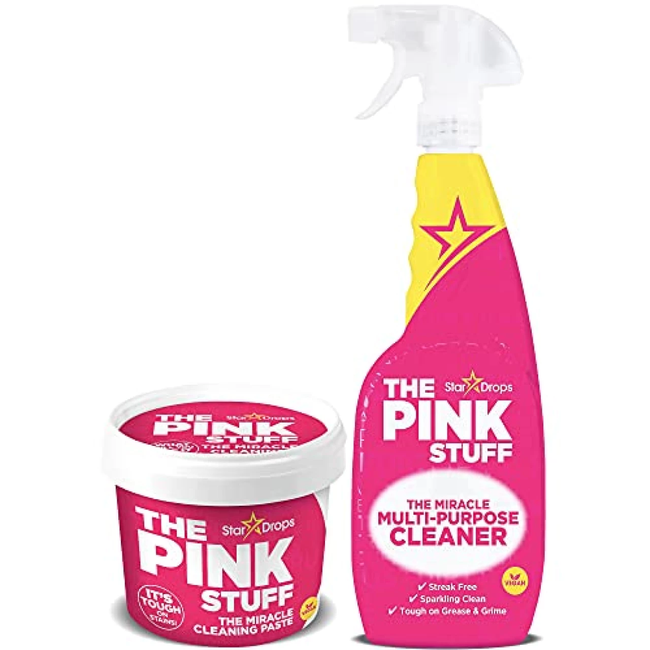 Stardrops - The Pink Stuff - The Miracle Cleaning Paste and Multi-Purpose Spray 2-pack Bundle