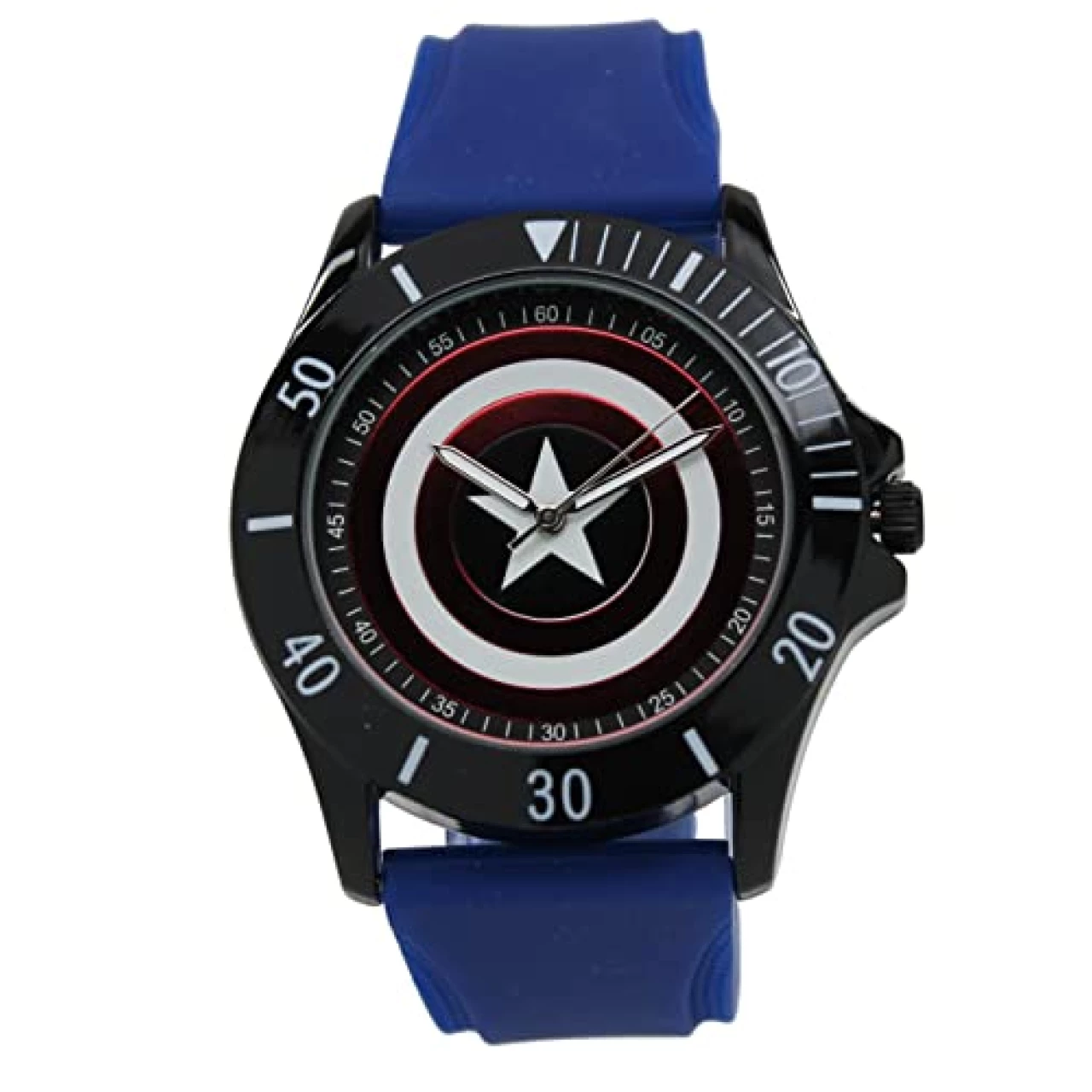 Captain America Blue Rubber Shield Watch (Cta1101)