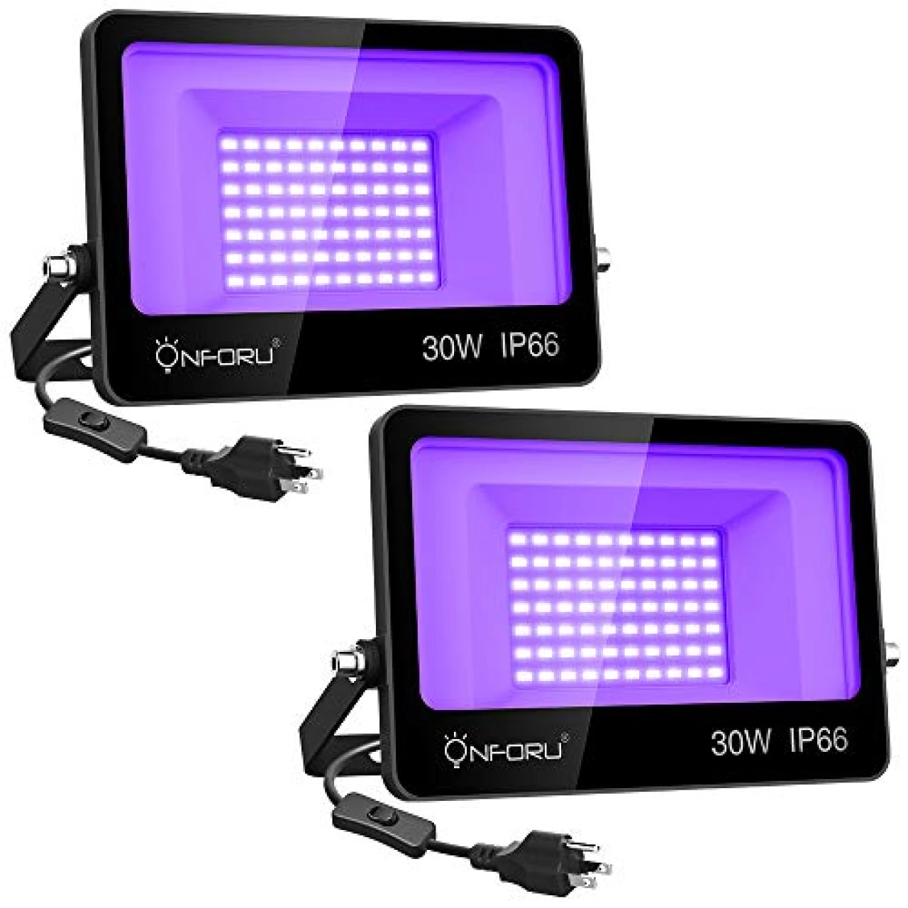 Onforu 2 Pack 30W LED Black Lights