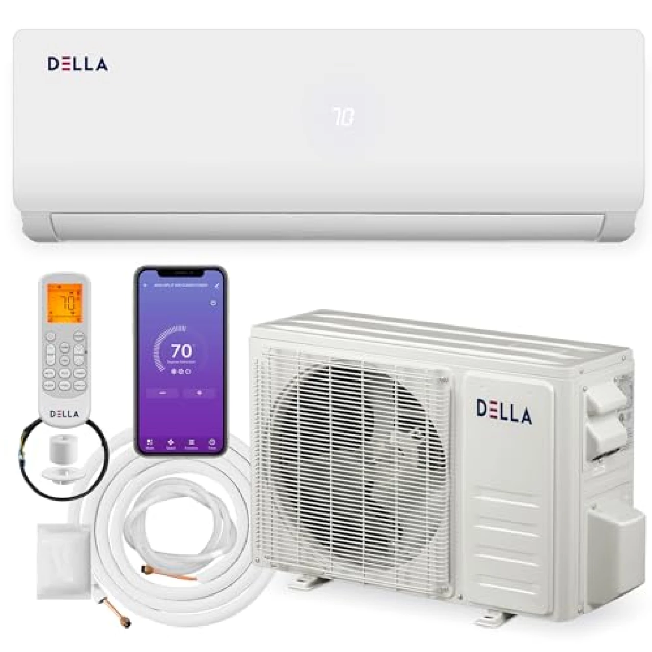 DELLA 9000 BTU Wifi Mini Split Air Conditioner