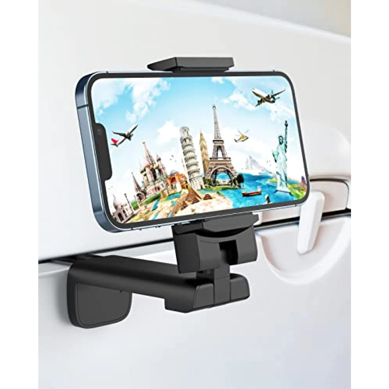 MiiKARE Airplane Travel Essentials Phone Holder, Universal Handsfree Phone Mount