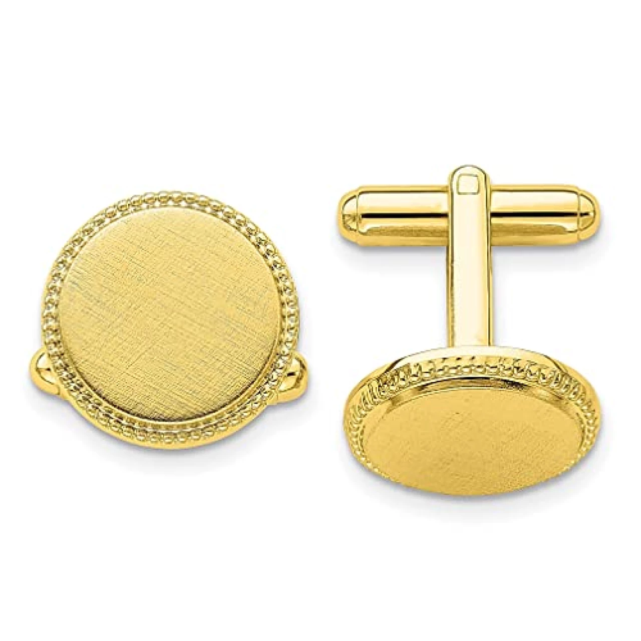 ICE CARATS Kelly Waters Gold Plated Florentine Round Beaded Cuff Links Mens Cufflinks Link Collar Stay Fashion Jewelry for Dad Mens Gifts for Him