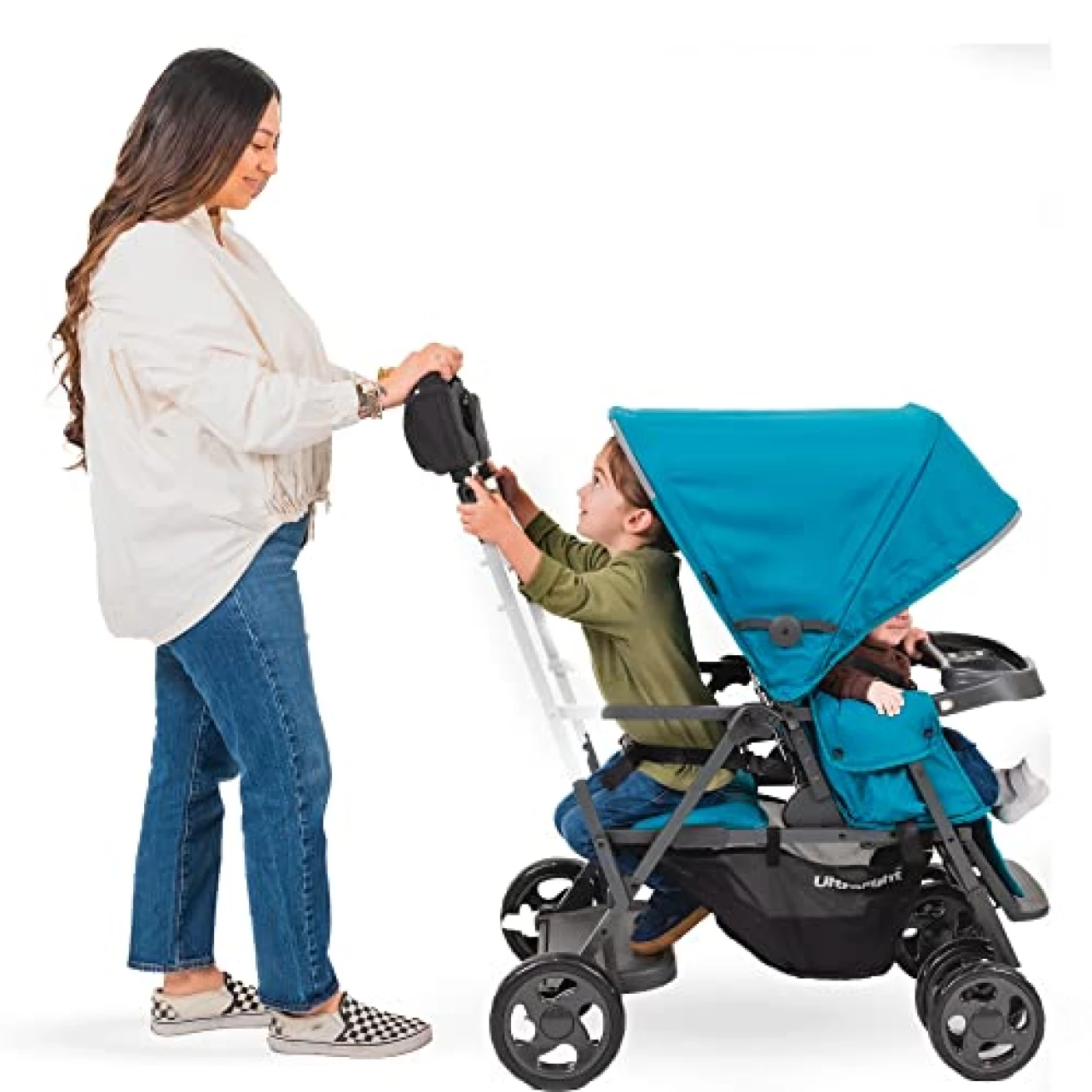 Joovy Caboose Ultralight Sit and Stand Double Stroller (Turq)