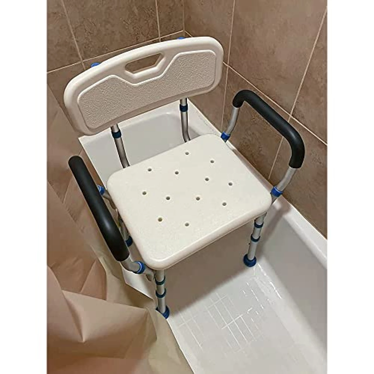 GreenChief Shower Chair with Arms and Backrest Removable