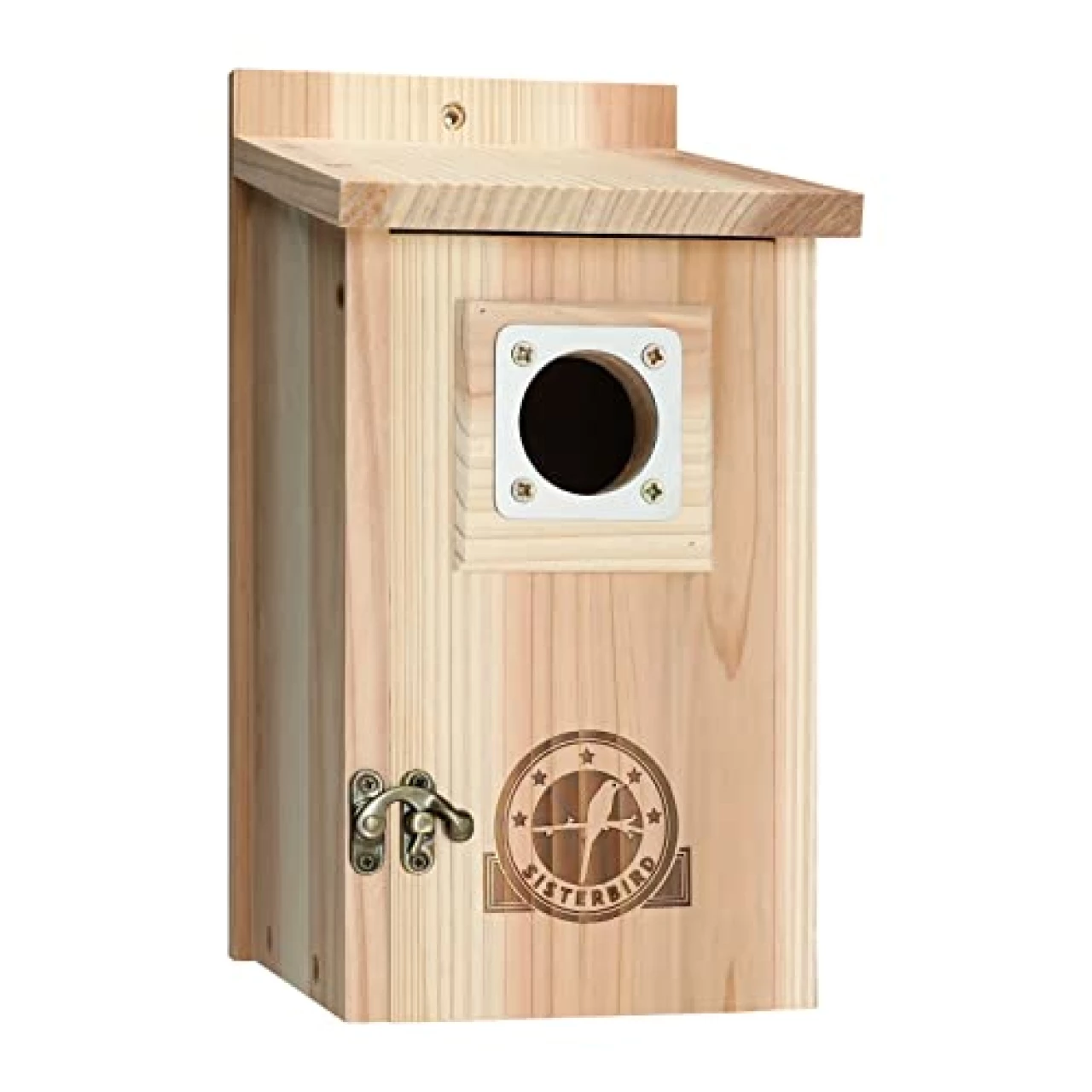 SISTERBIRD Bird Houses for Outside 1-1/2” Entrance Hole Cedar Birdhouses with Metal Guard