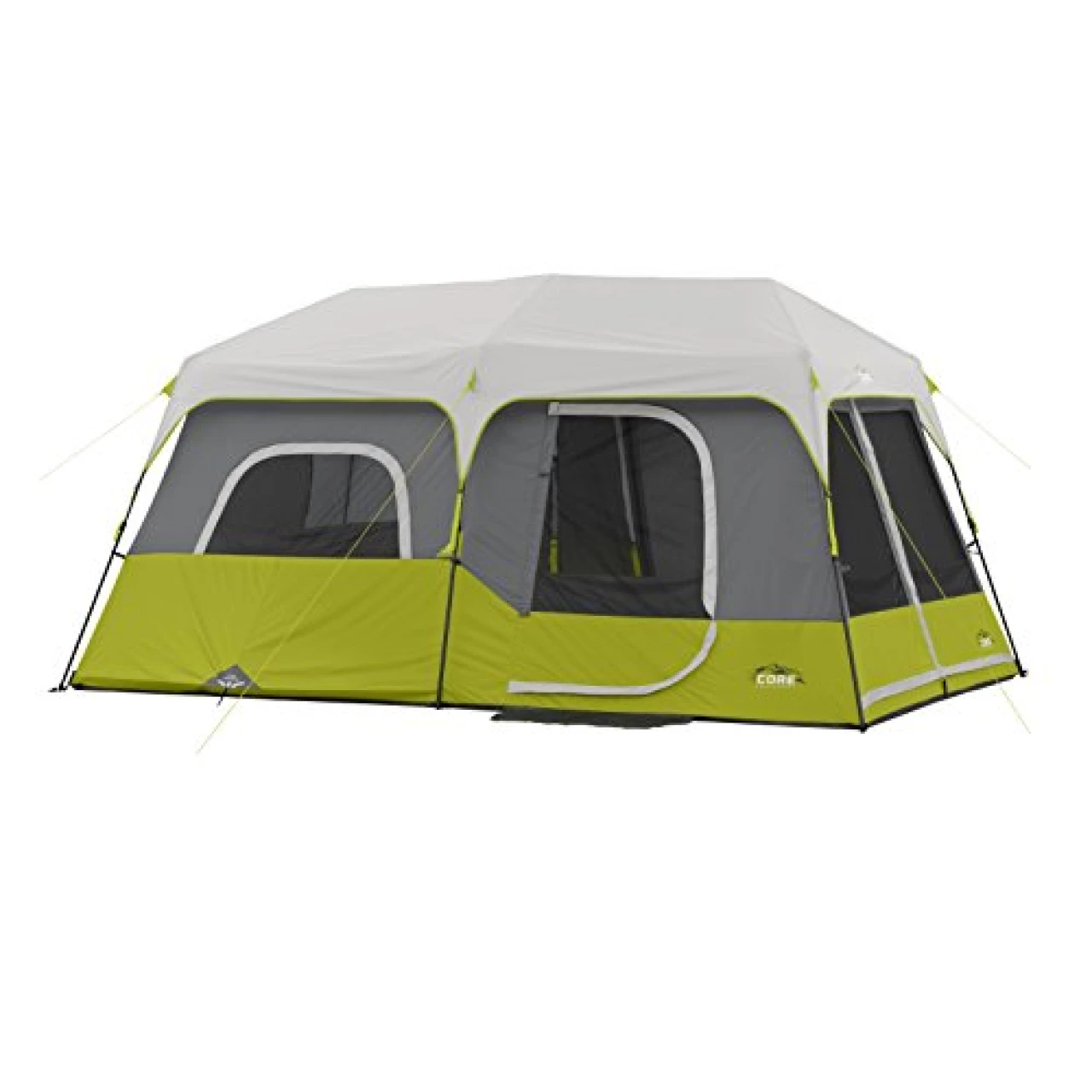 CORE Instant Cabin Tent | Multi Room Tent for Family with Storage Pockets for Camping Accessories | Portable Large Pop Up Tent for 2 Minute Camp Setup | Sleeps 9 People, 14&rsquo; x 9&rsquo;