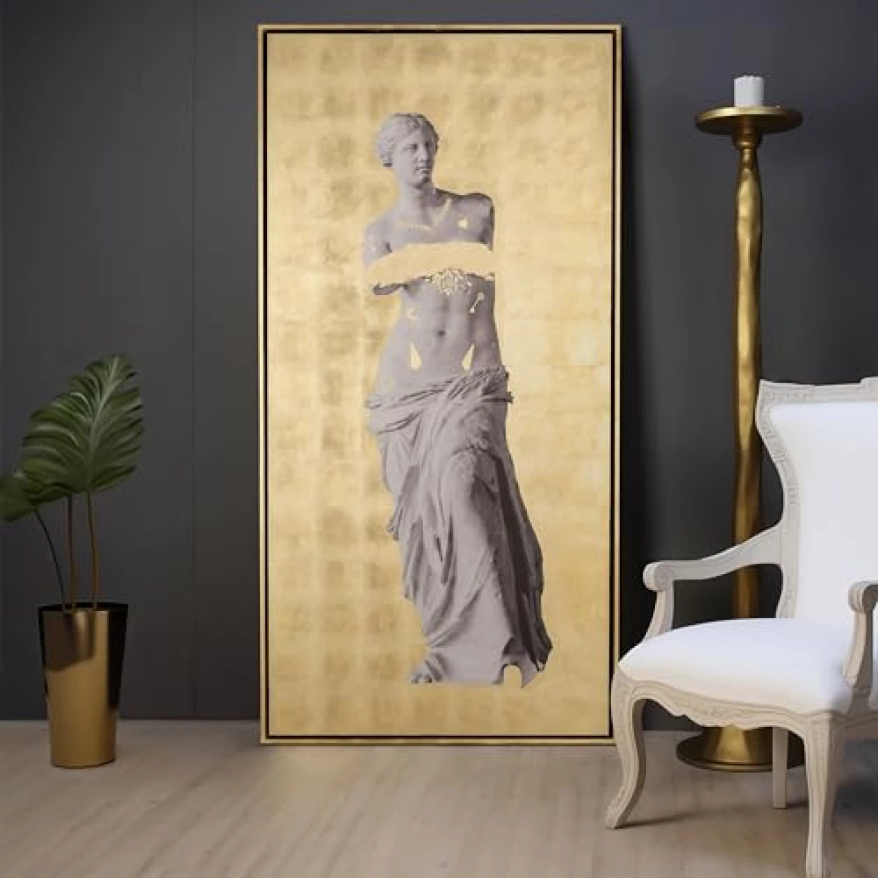 Venus de Milo in Gold, Contemporary Wall Art