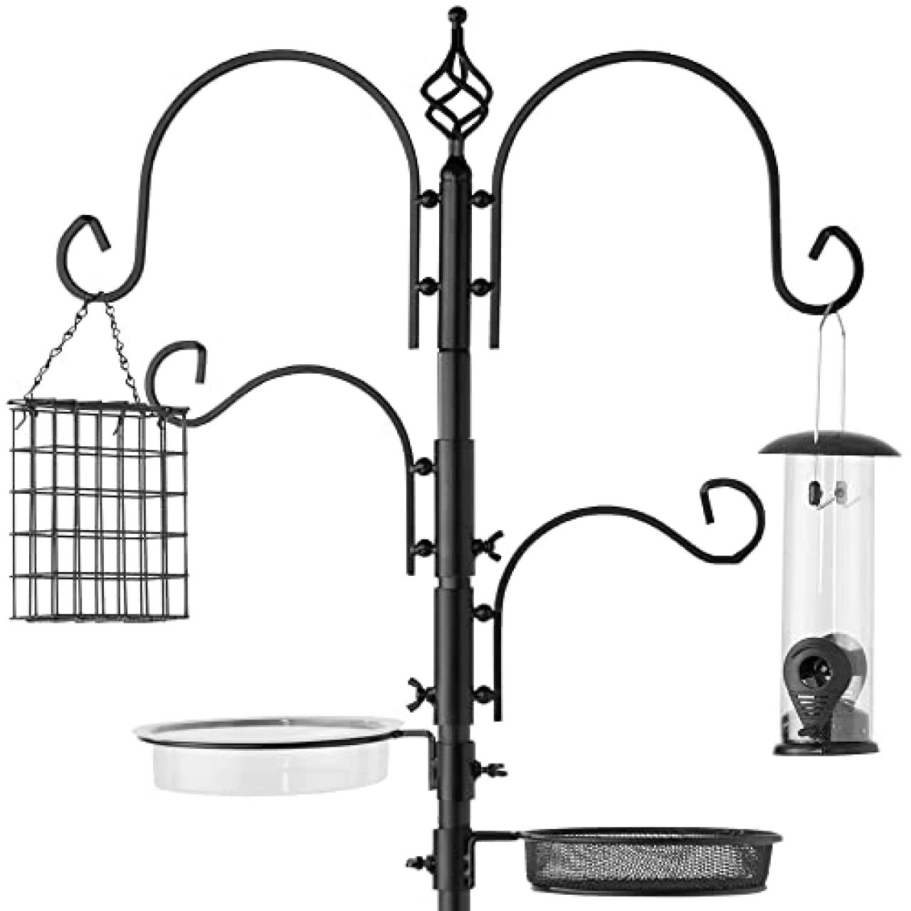 Best Choice Products 91in 4-Hook Bird Feeding Station