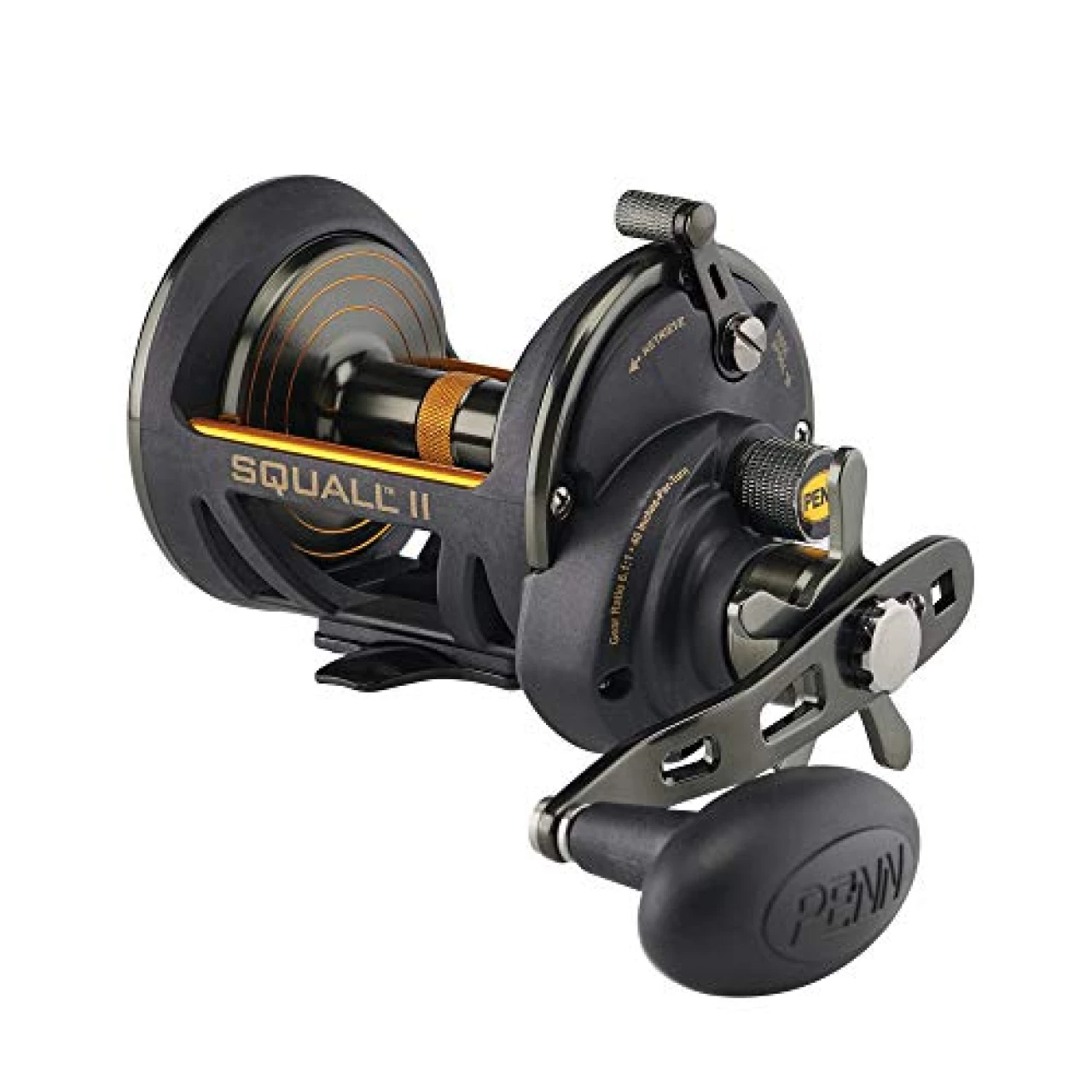 PENN Fishing Squall II Star Drag Conventional Fishing Reel, Black Gold